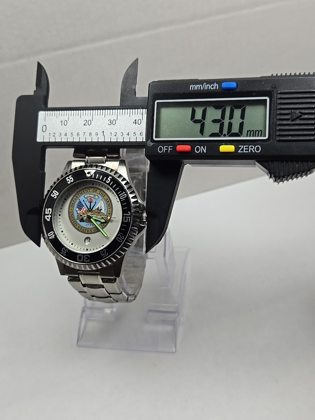 Sun Time US Army Dept Seal Competitor Steel Watch Quartz Date New Battery Mens