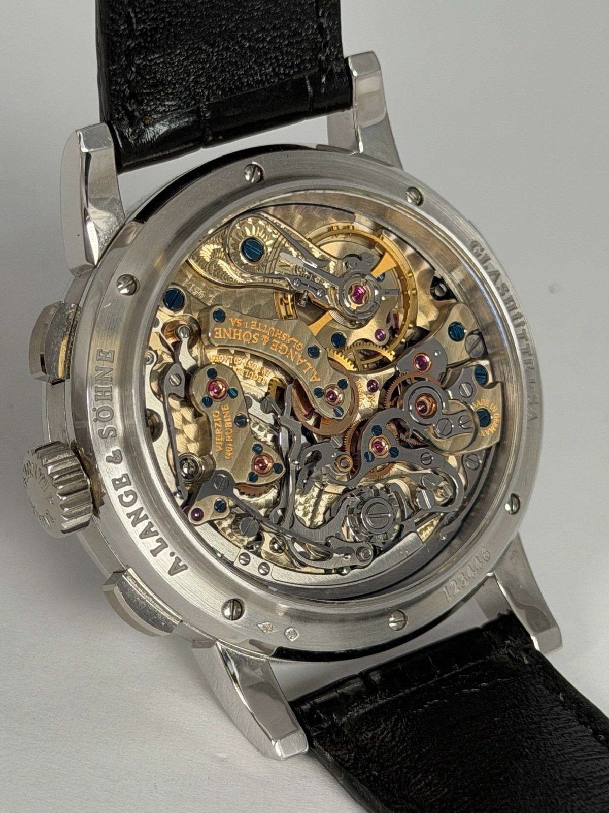 RARE A. Lange & Söhne Datograph METER 403.035 Black Watch Only PLATINUM