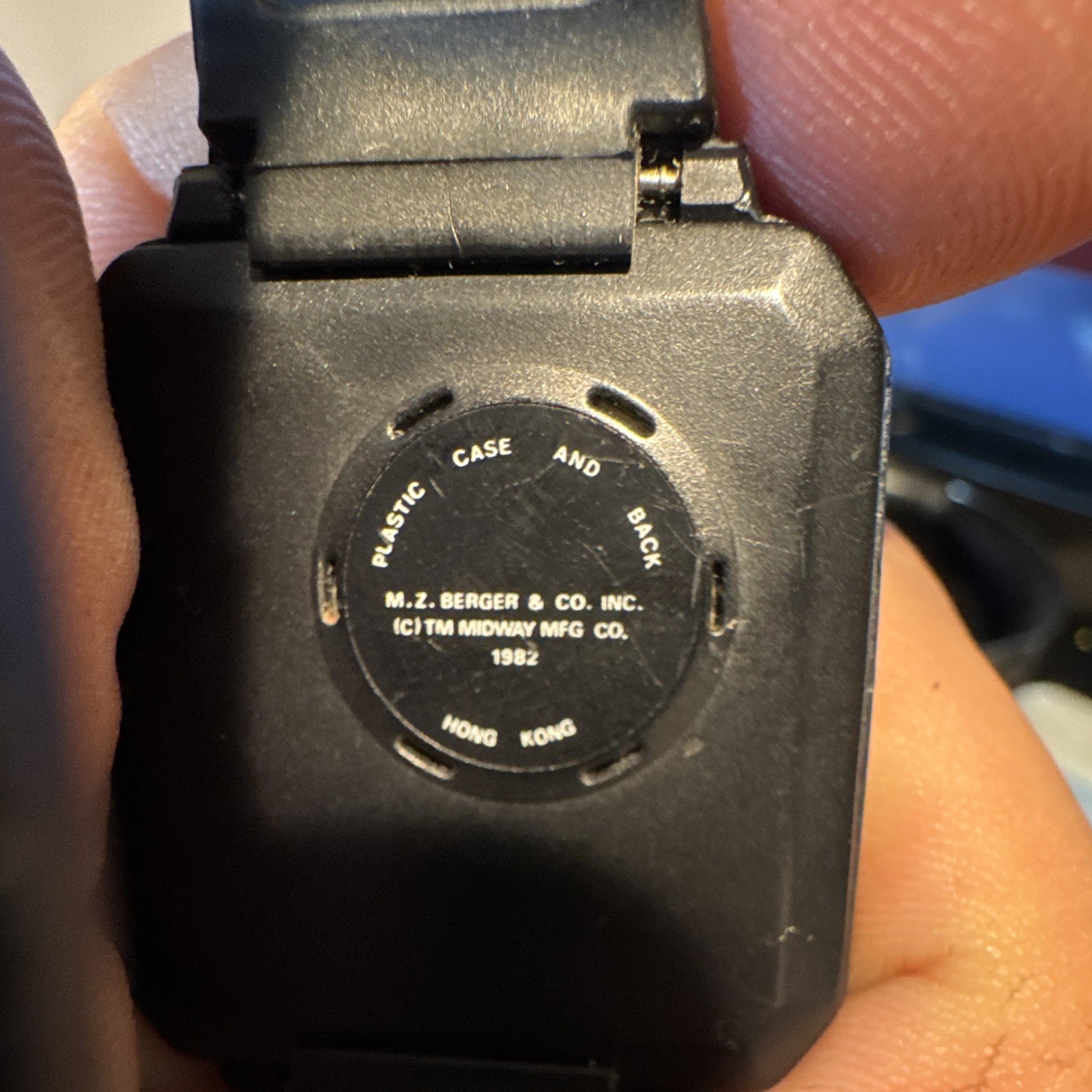 Nelsonic Pac-Man Digital Quartz Alarm Wristwatch Black Plastic Case/Band 1982