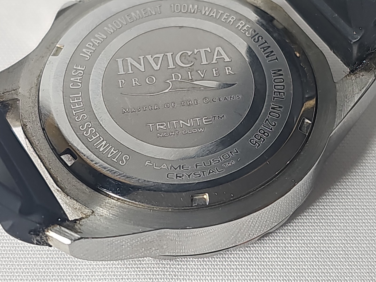 INVICTA 14mm PRO DIVER MASTER OF THE OCEANS WATCH – TRITNITE NIGHT GLOW No 21855