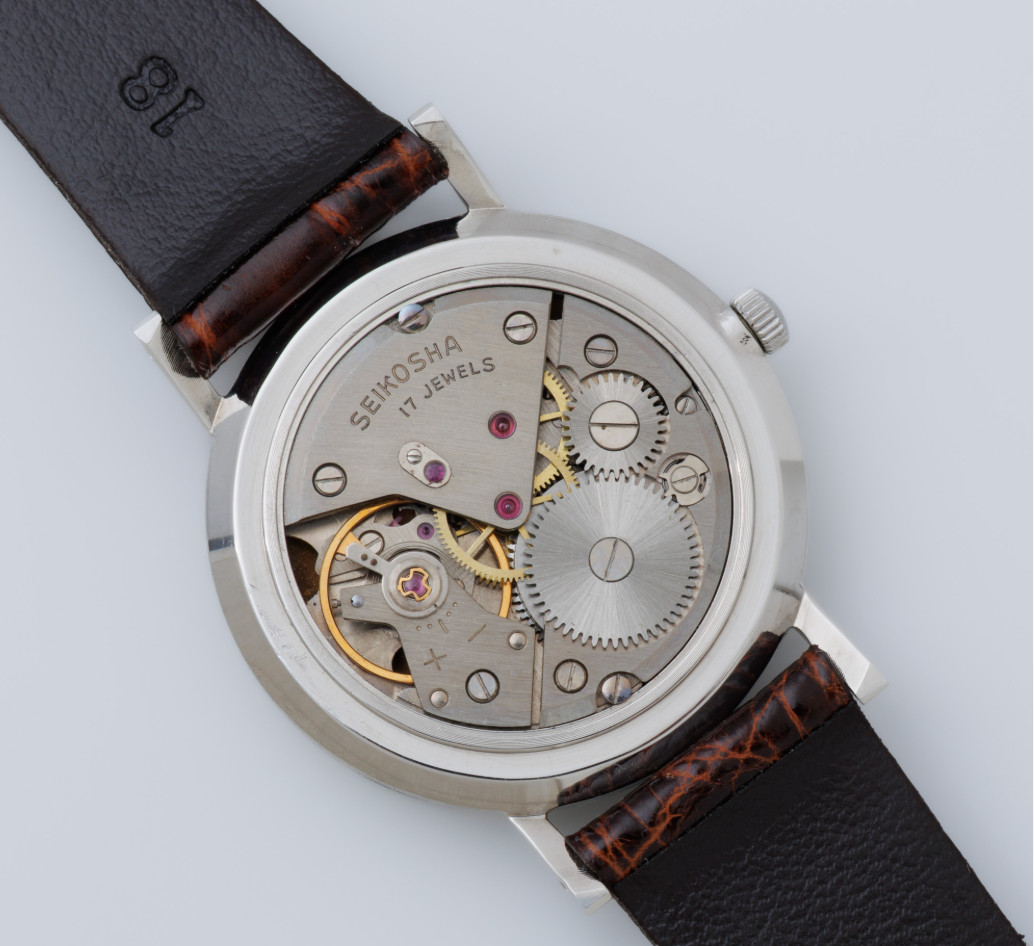 Seiko Laurel, 1960 model, wedge-shaped index, cursive logo