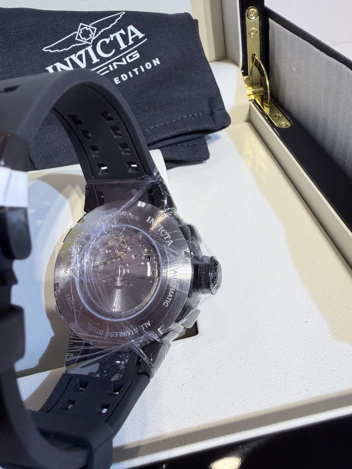 Invicta Celestial Astelis 40.2mm Automatic Men’s Watch Black Band, Box, Gloves