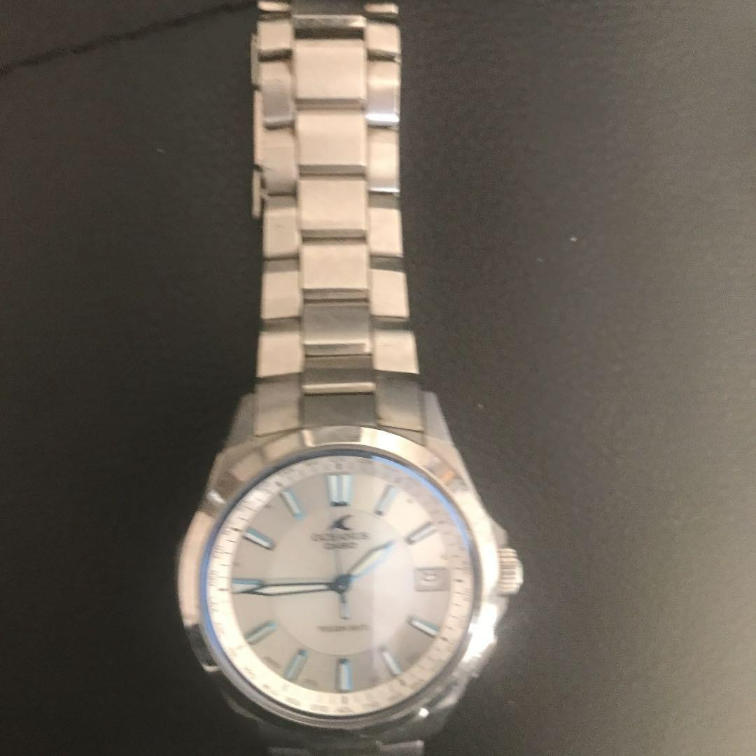 CASIO OCEANUS OCW-S100-7AJF Titanium Multiband 6 Solar Radio White Dial Watch JP