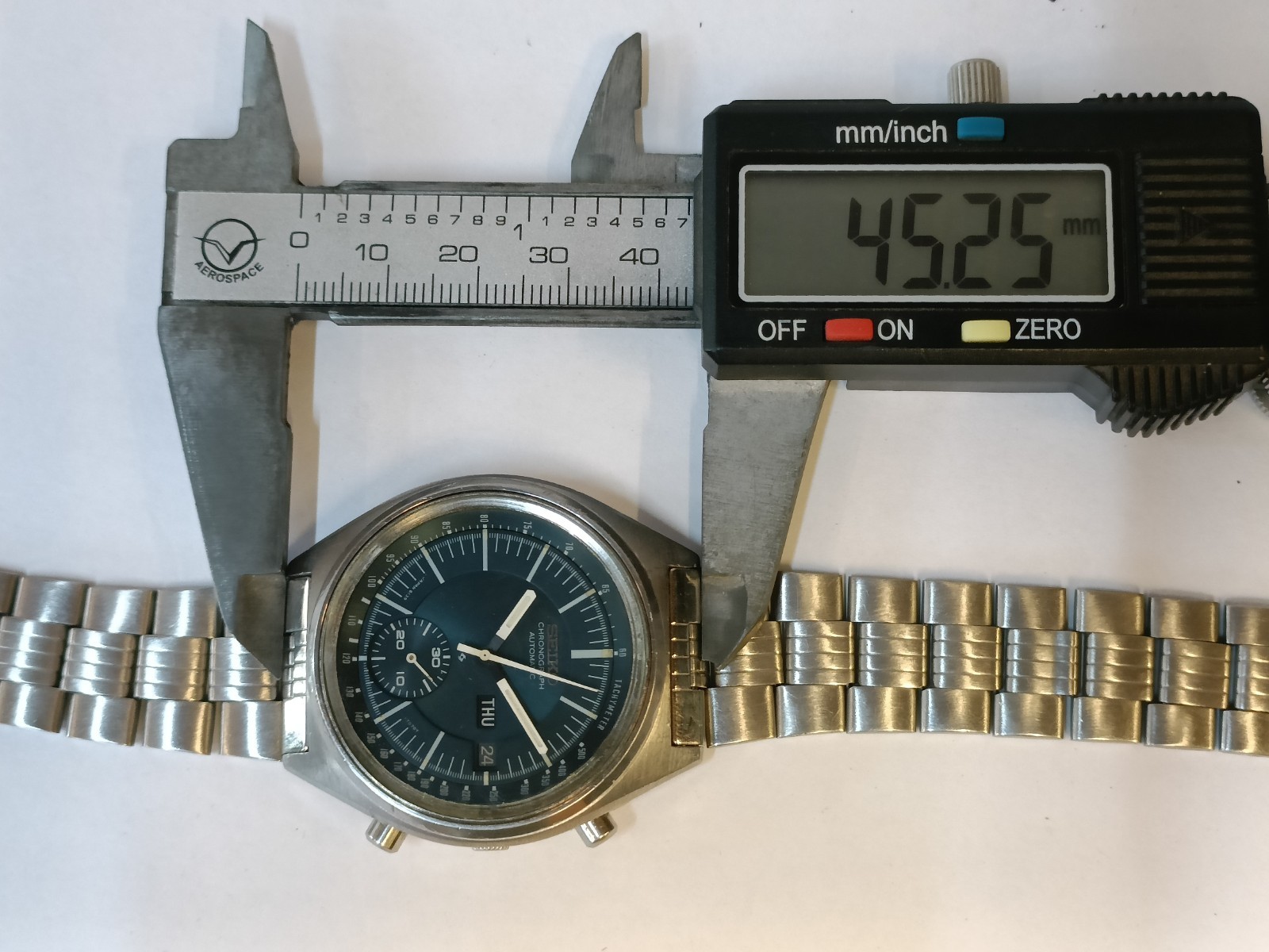 SEIKO CHRONOGRAPH AUTOMATIC BLUE DIAL 6139-7070 JAPAN MEN’S WORKING CONDITION