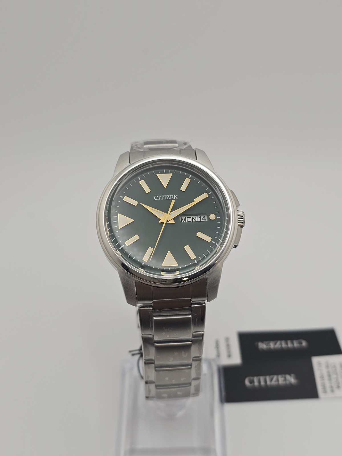 Citizen Collection BM8180-71W Eco-Drive Green Dial Stainless Steel Men’s Watch