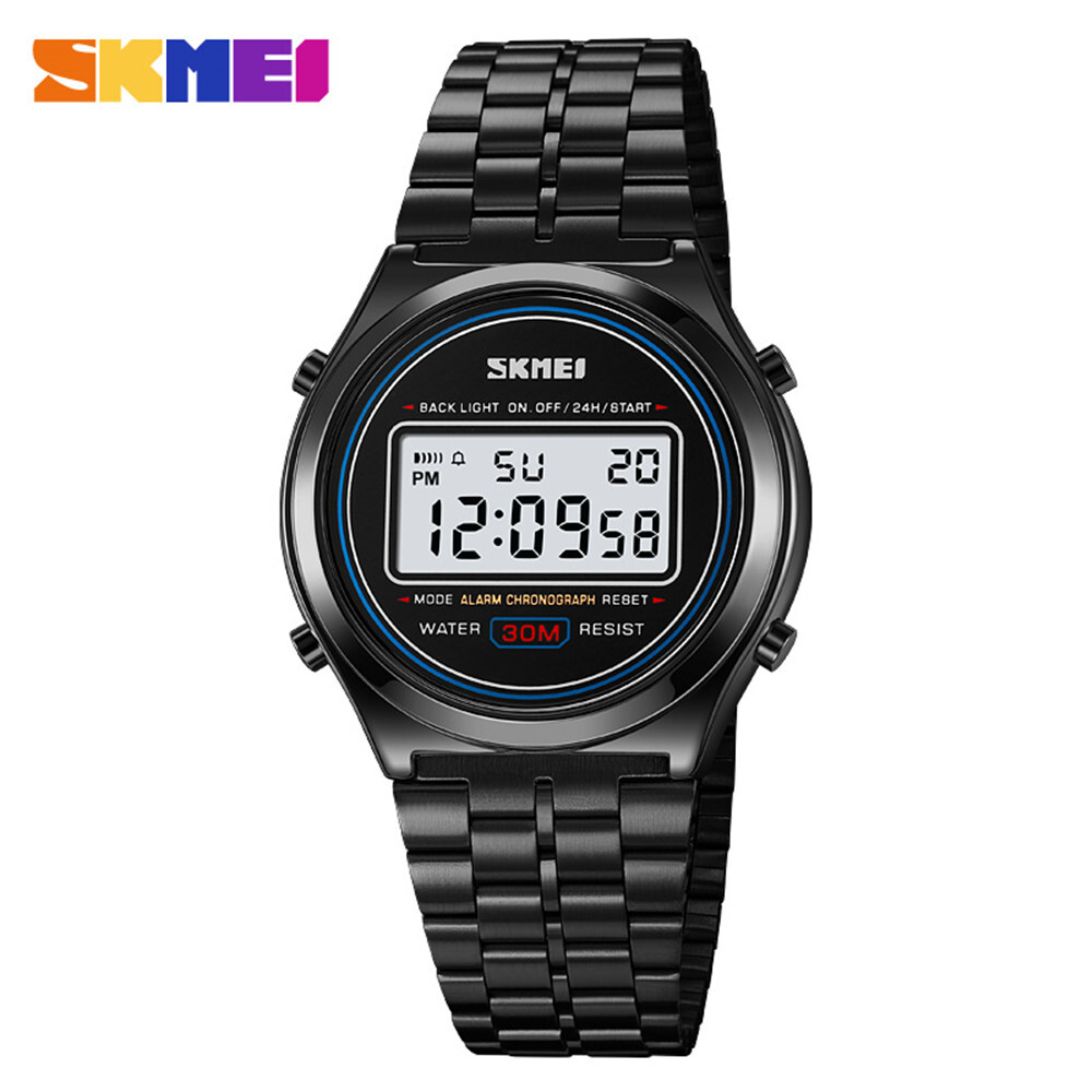 SKMEI LED Digital Watches Brand Men Electronic Sport Watch Male Steel Wristwatch