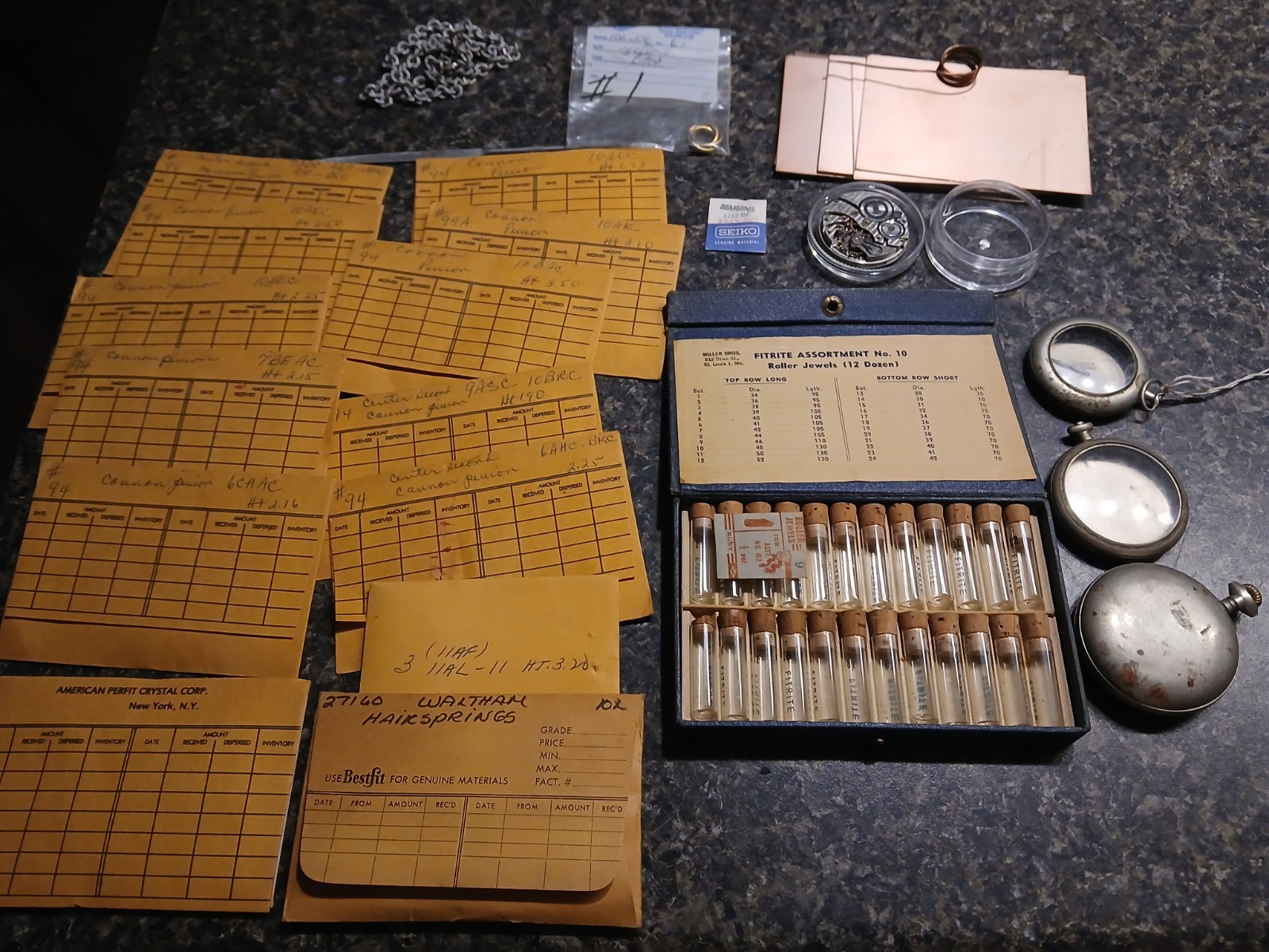 waltham,parts,movements, pocket watch cases