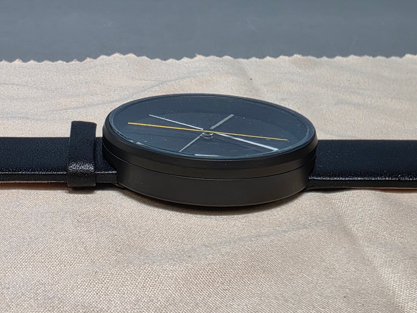 Projects Watches Crossover 40mm Watch Black Face/Case/Leather Band PJT-7292B New