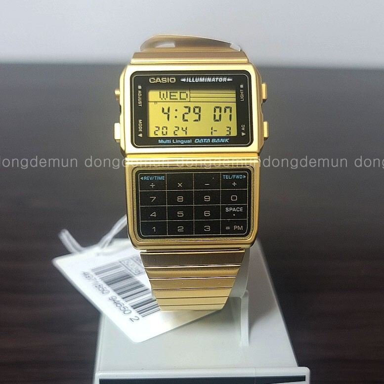 DBC-611G-1DF Unisex Gold Databank Watch Stainless Steel Calculator CASIO