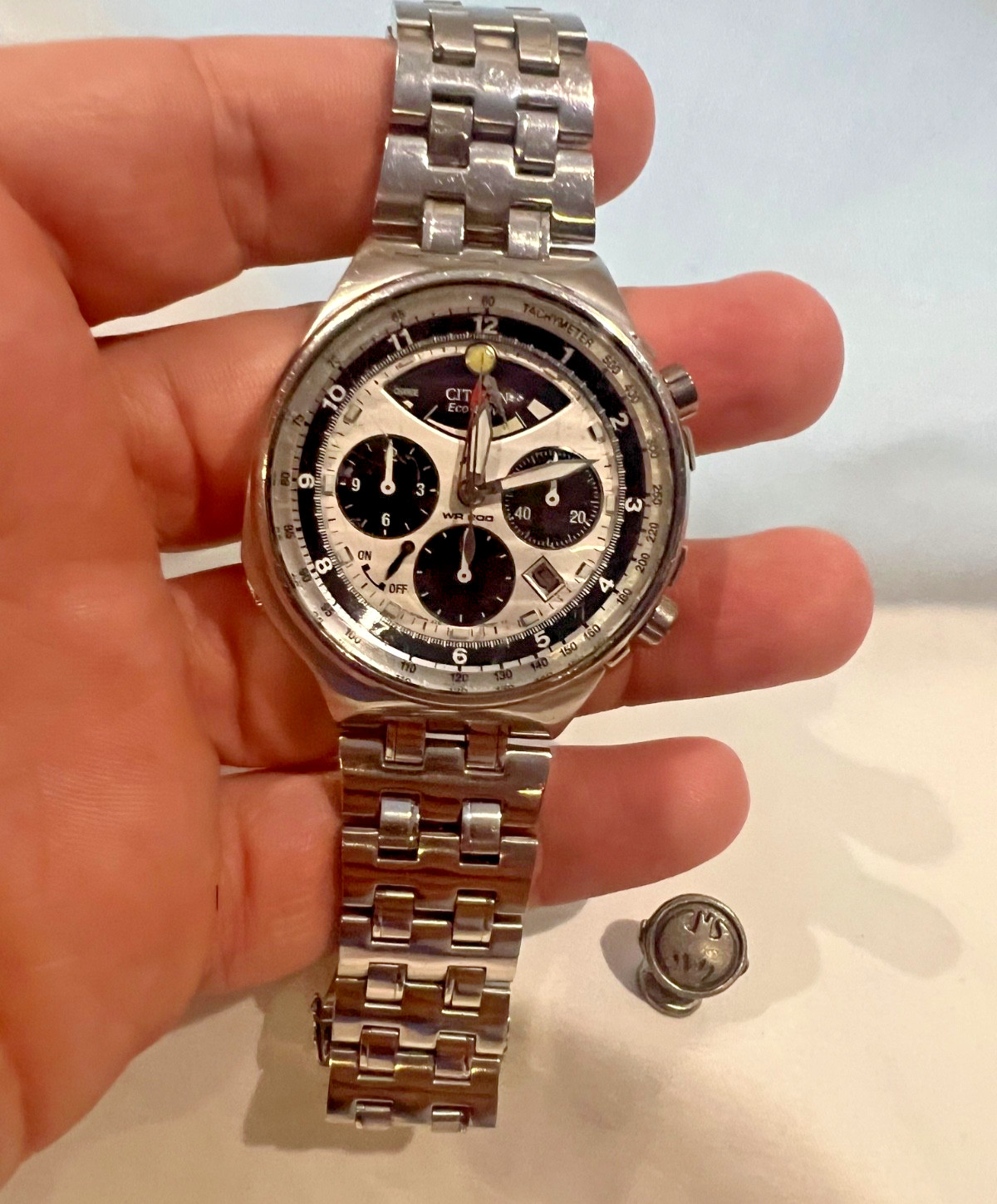 CITIZEN Eco-Drive Watch Caliber 2100 Chrono E210-T007058 – Damaged