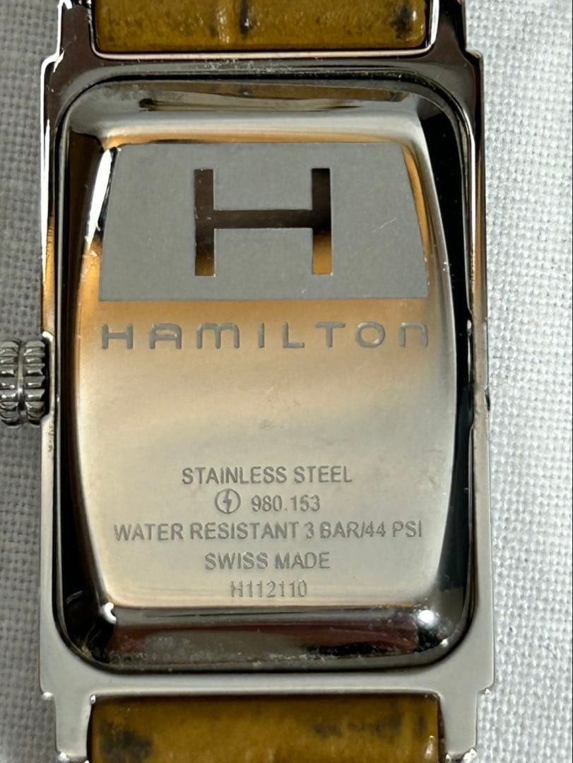 [Box Papers Full Set N/Mint] Hamilton Ardmore H112110 Square Quartz White Dial