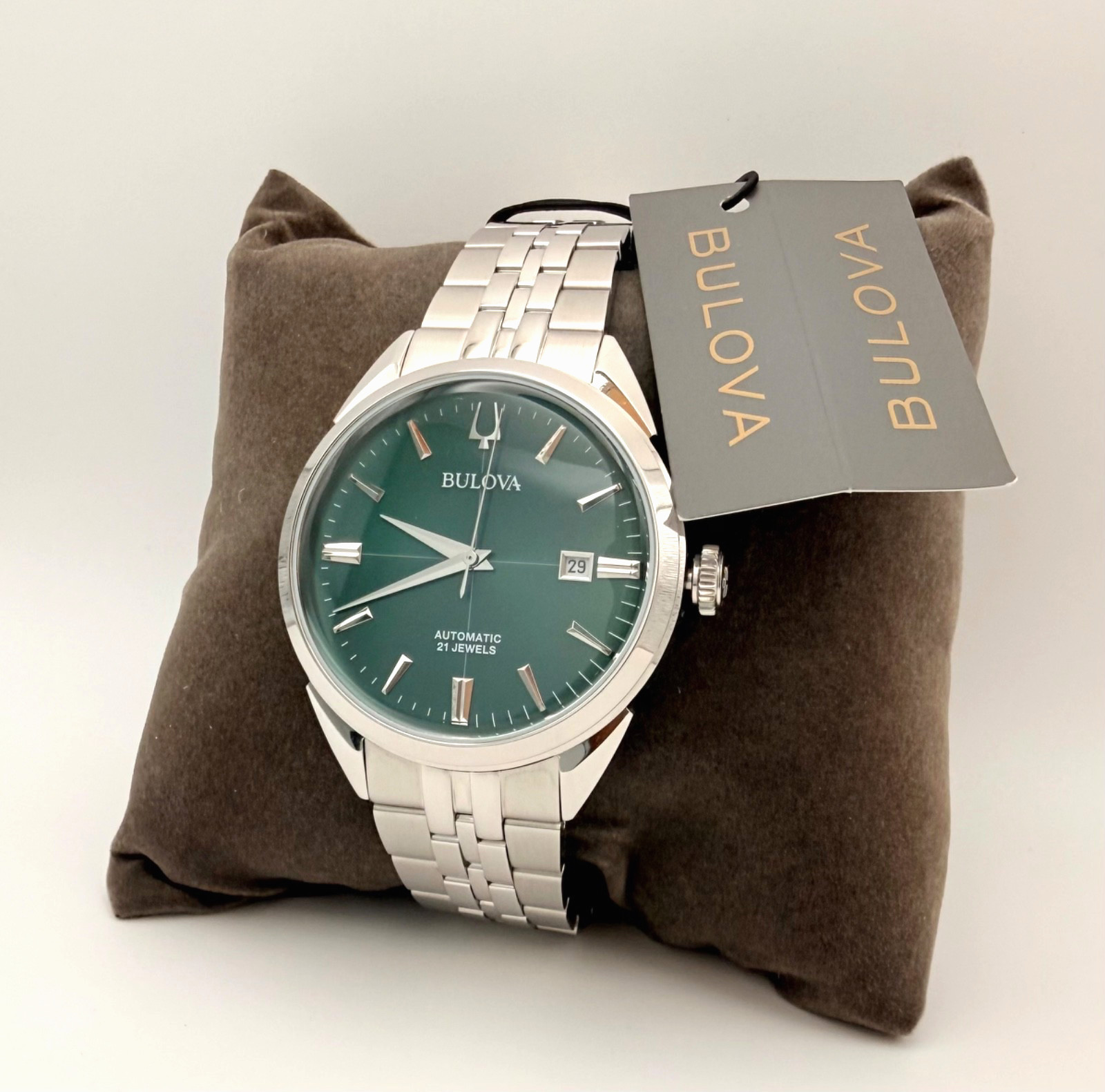 Bulova 96B424 Classic Sutton Stainless Steel Automatic Men’s Watch 41mm – NEW