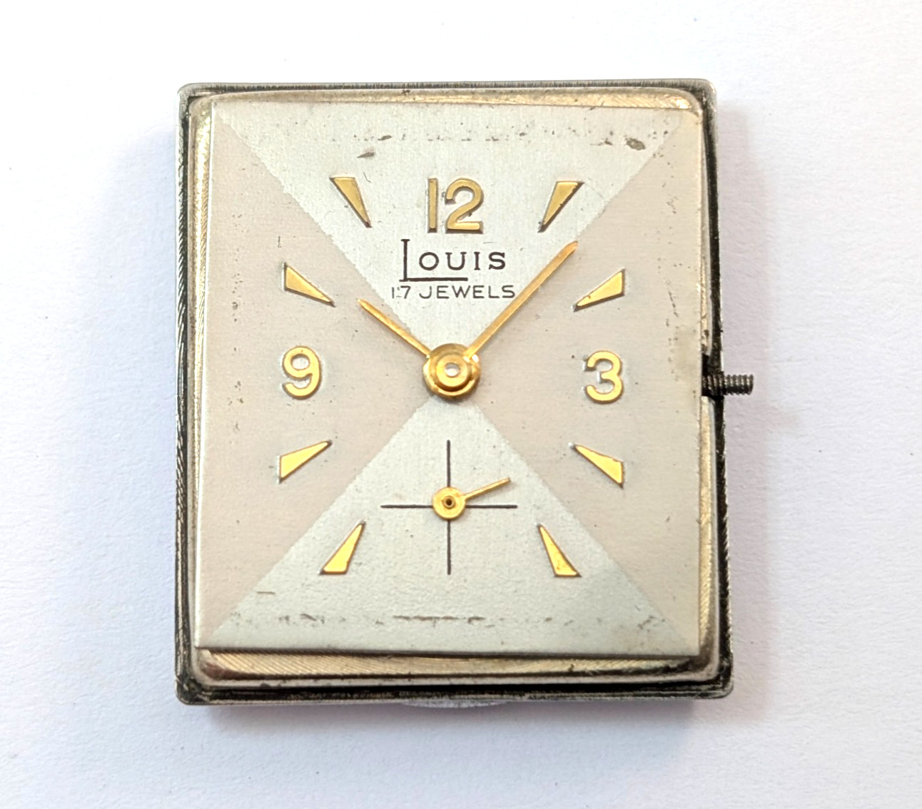 Vintage LOUIS Watch Co 17 Jewels Men’s 23mm Mechanical Movement PARTS or REPAIR
