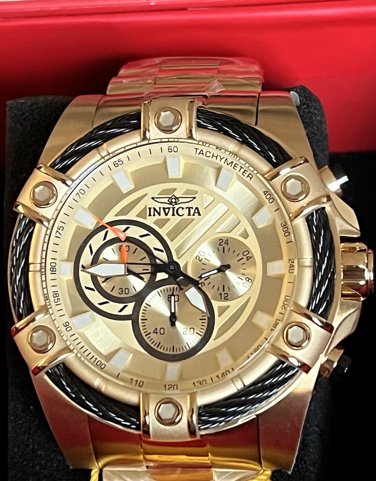 25515 – Invicta Bolt Ace Men’s Watch – 52mm, Yellow gold-tone VD54 Quartz