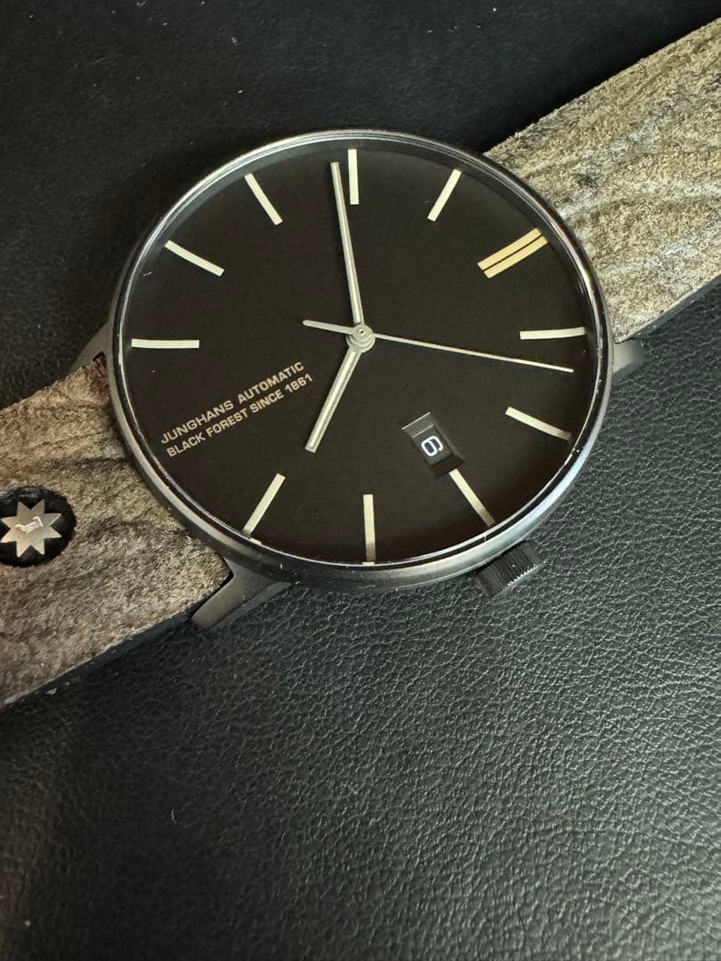Junghans FORM A 027/4132 00 Watch 39.3mm Black PVD Leather Edition 160 Limited