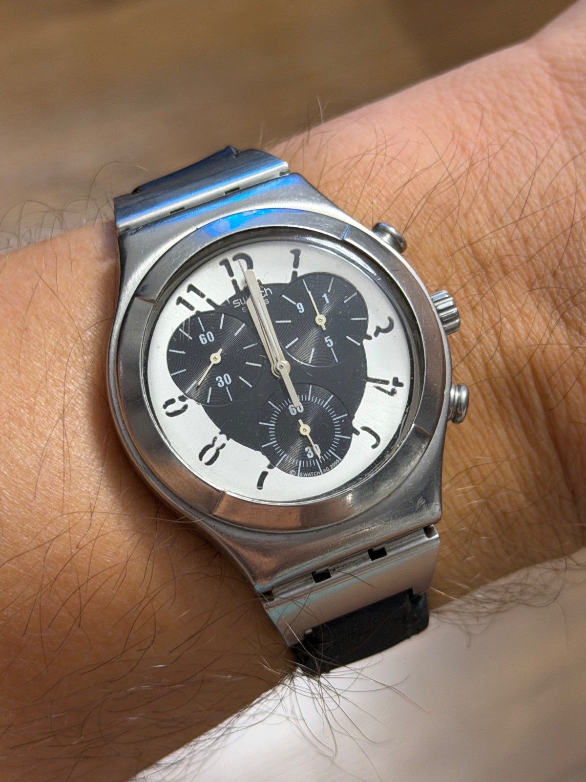 Swatch Irony V8 Quartz Chronograph Double Level Wristwatch YCS109 AG