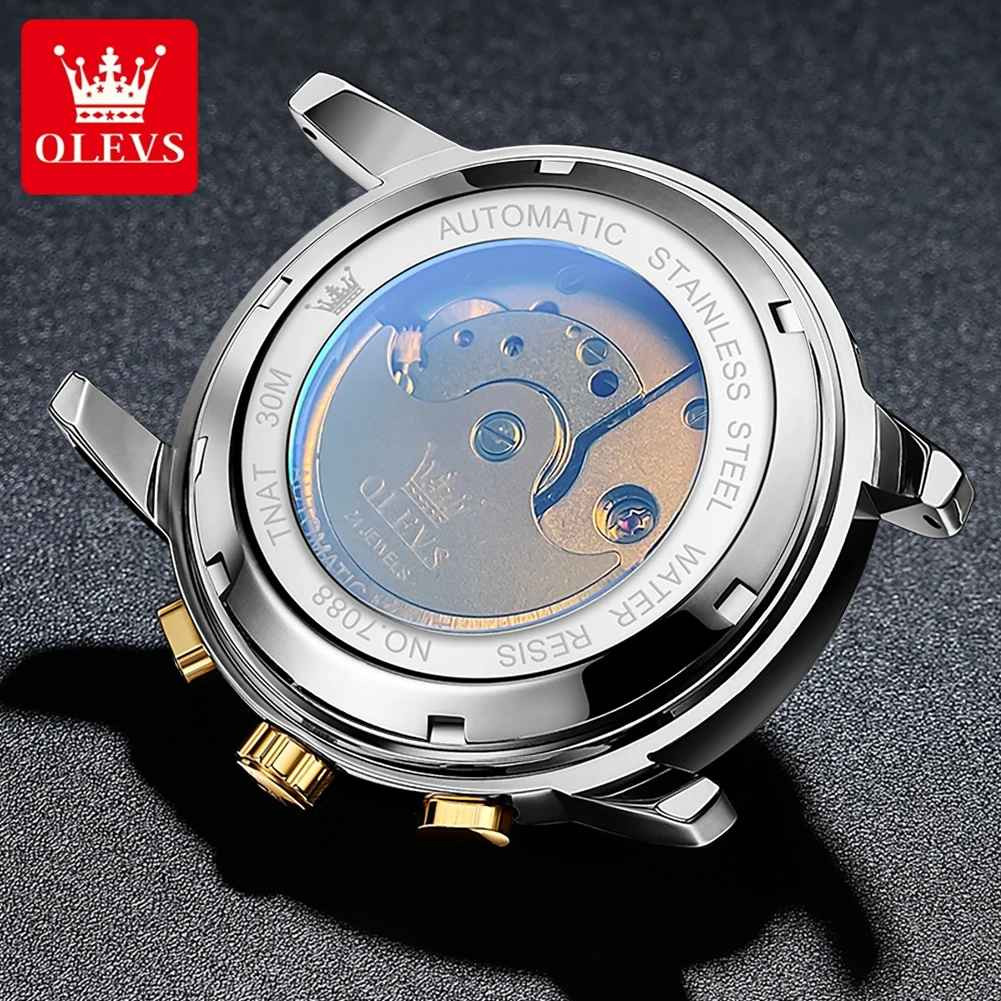 Automatic Mechanical Waterproof Watch Luxury Dial Strap Men Men’s