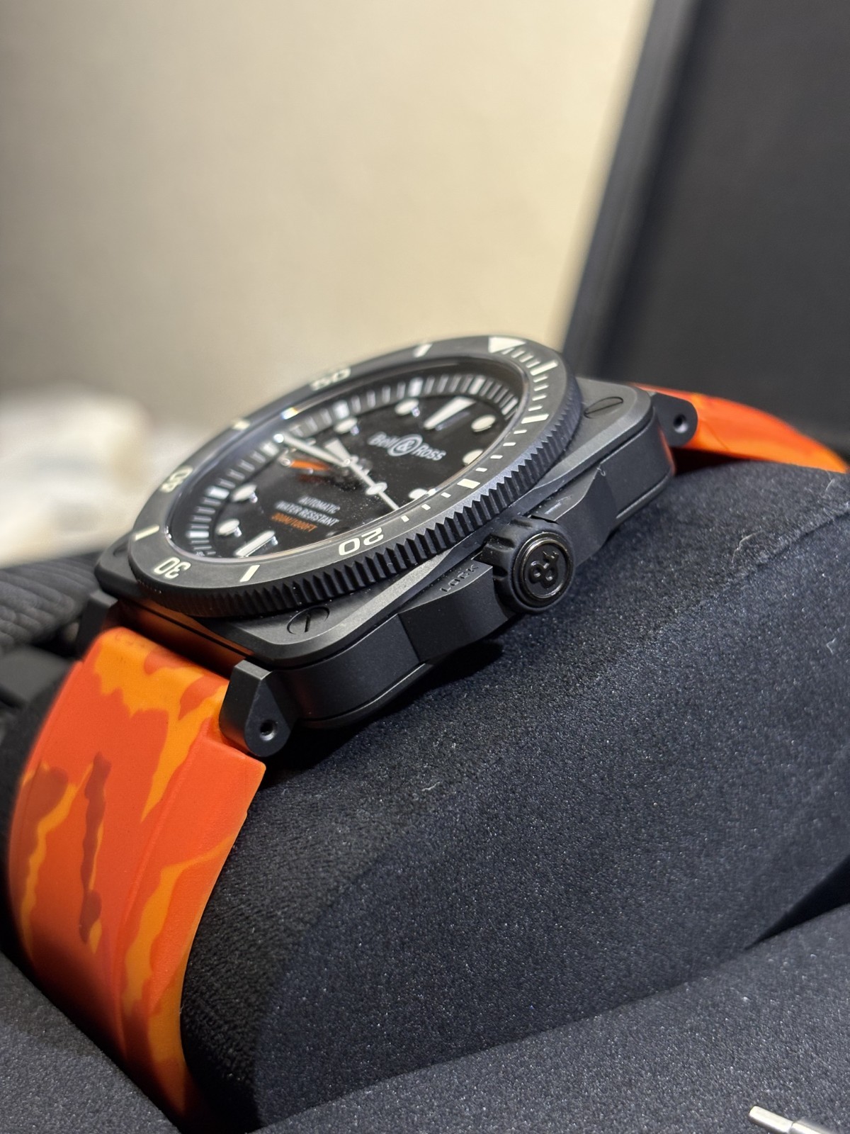 Bell & Ross BR 03-92 Ceramic Black Diver Automatic Watch BR0392-D-BL-CE/SRB
