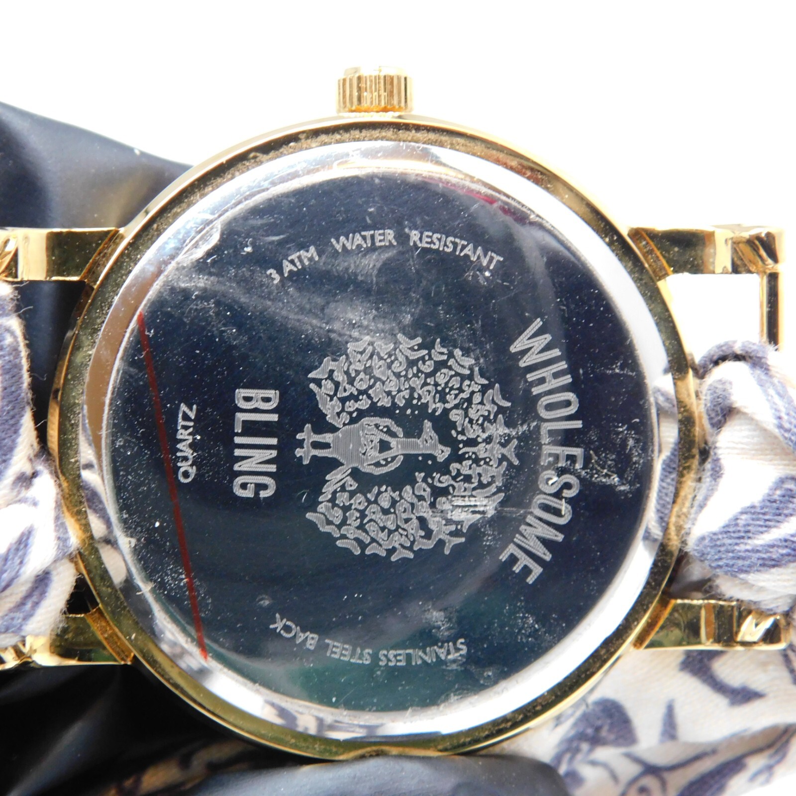 WHOLESOME BLING Textile Band Quartz Analog Women’s Watch Sz. 6 3/4″ New Battery