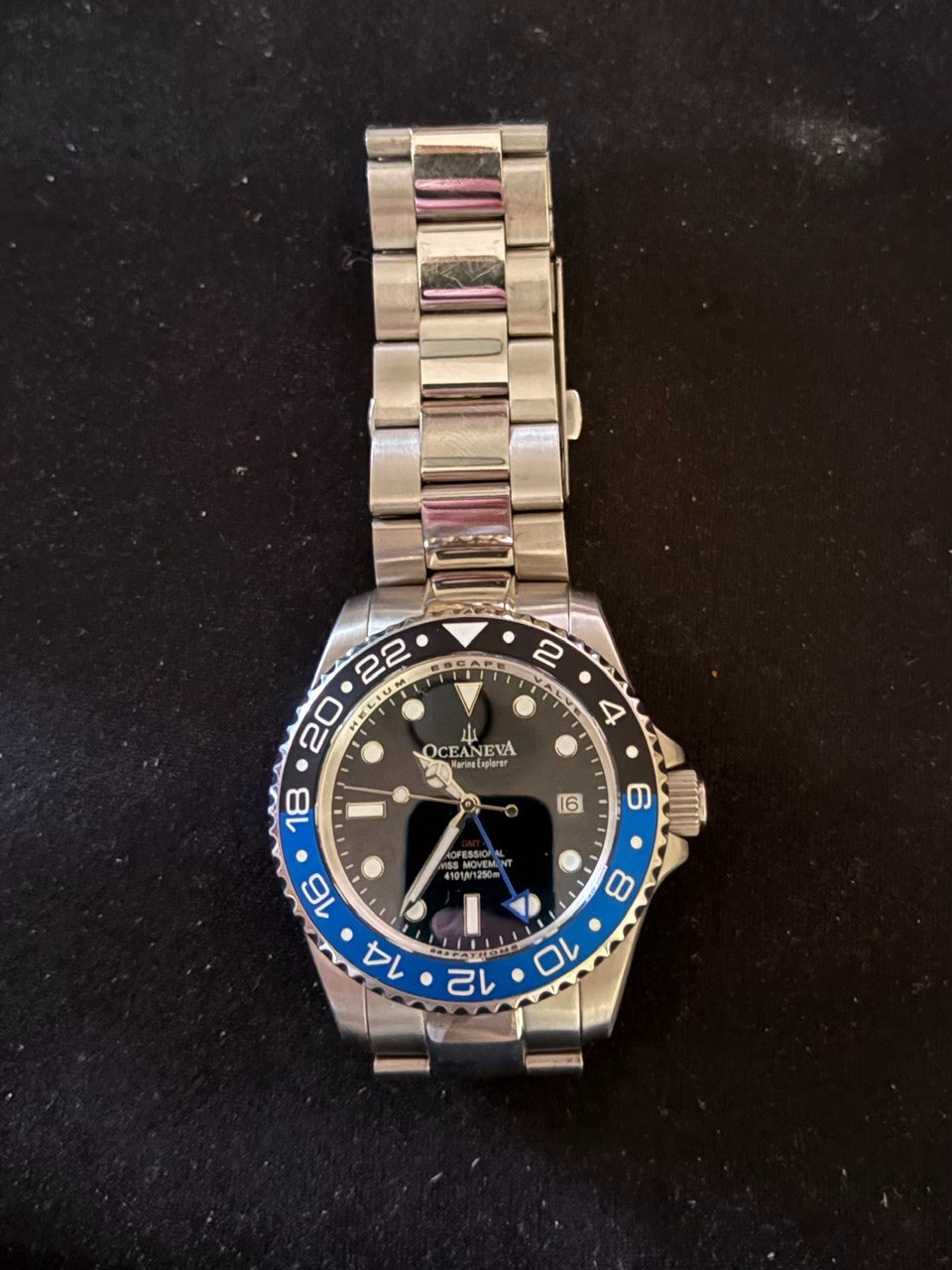 Oceaneva Deep Marine Explorer GMT Quartz 1250m 42mm S/N: 00133