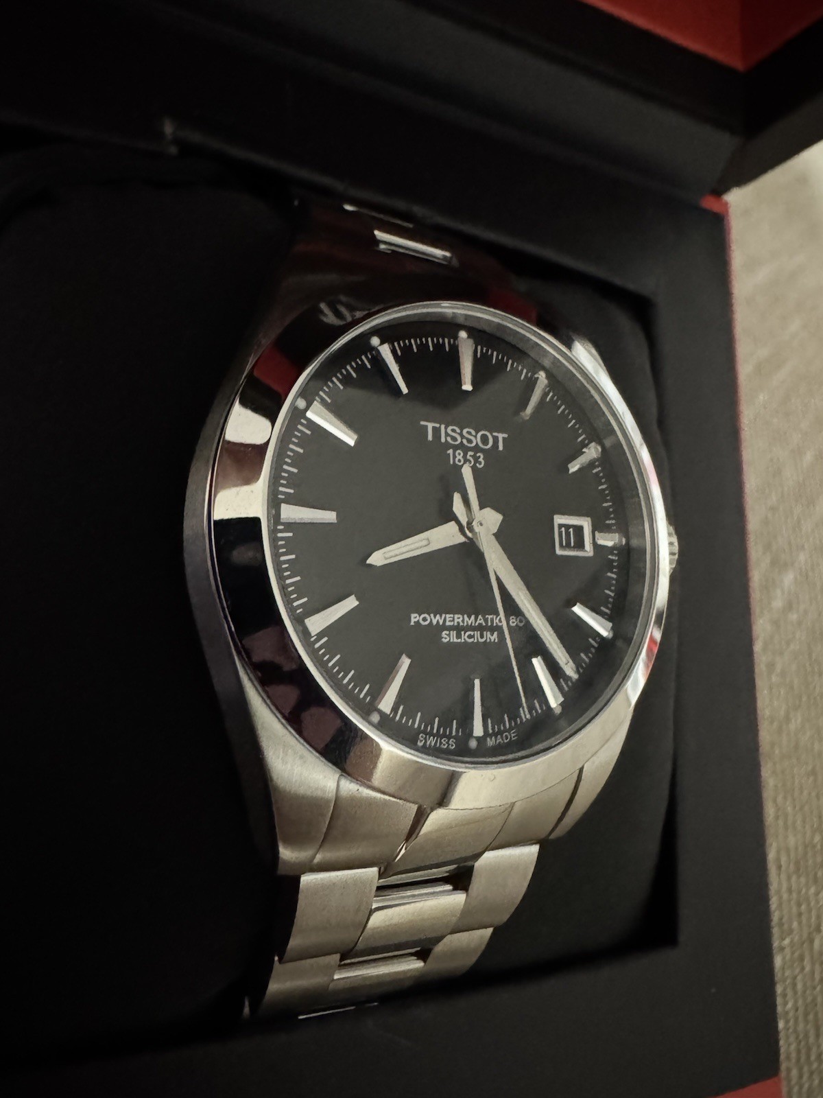 Tissot Gentleman Men’s Power Automatic 80 Black Dial Watch – T127.407.11.061.01