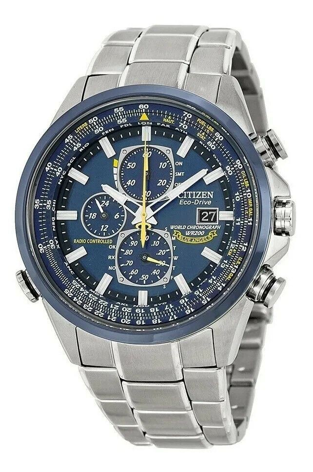 Citizen Men’s Blue Angels World Chronograph Eco Drive Watch AT8020-54L NEW