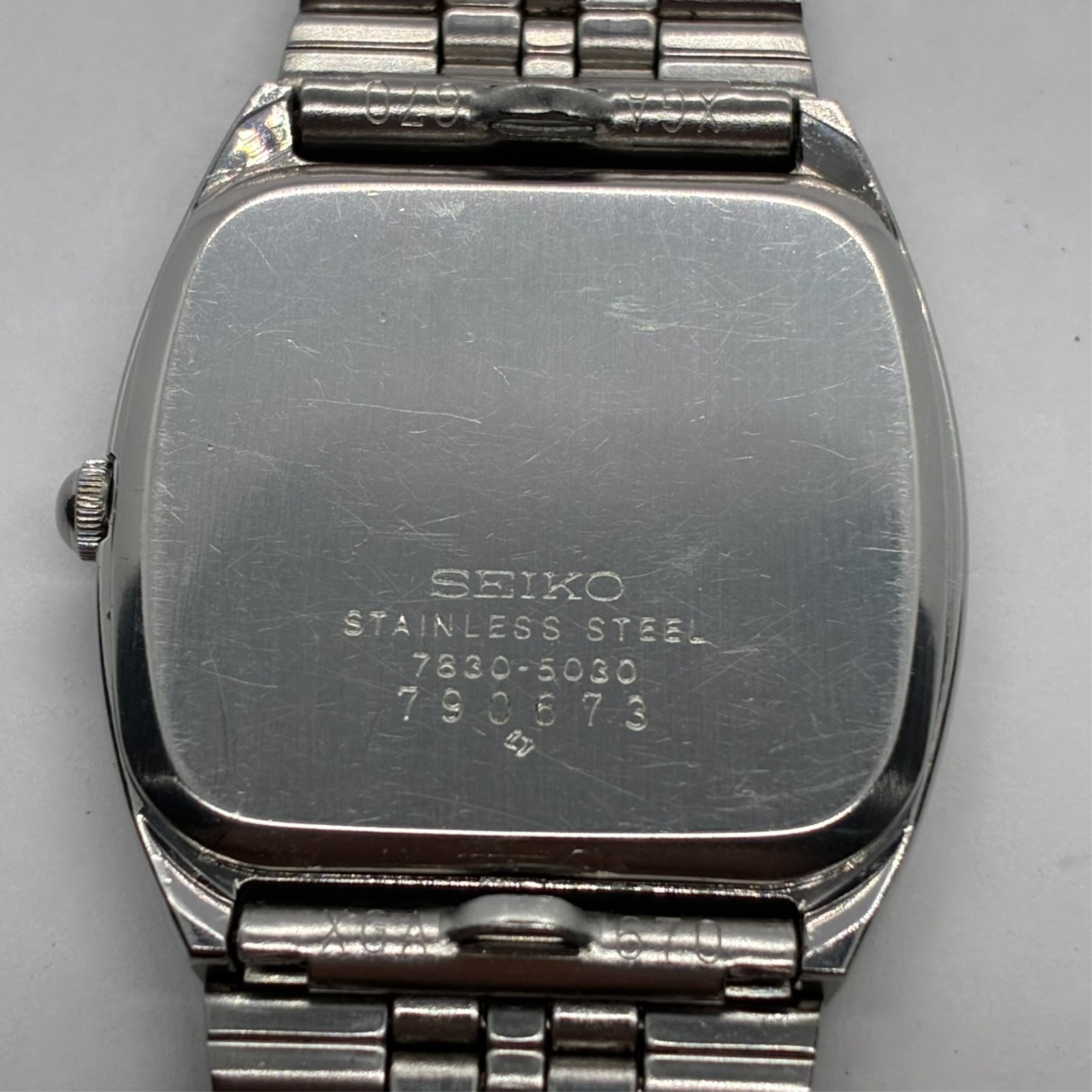 SEIKO 7830-5030 Quartz Tonneau Square Daini Seikosha Vintage 1977 #2444