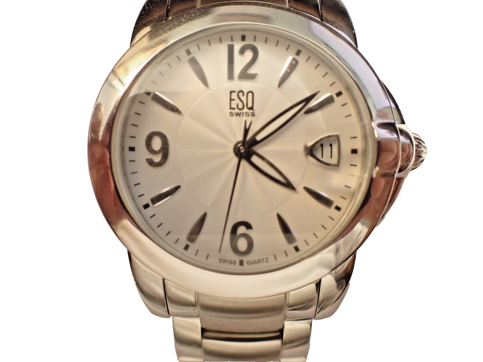 ESQ SWISS E5387 All SS Date Swiss Quartz Men’s Wristwatch