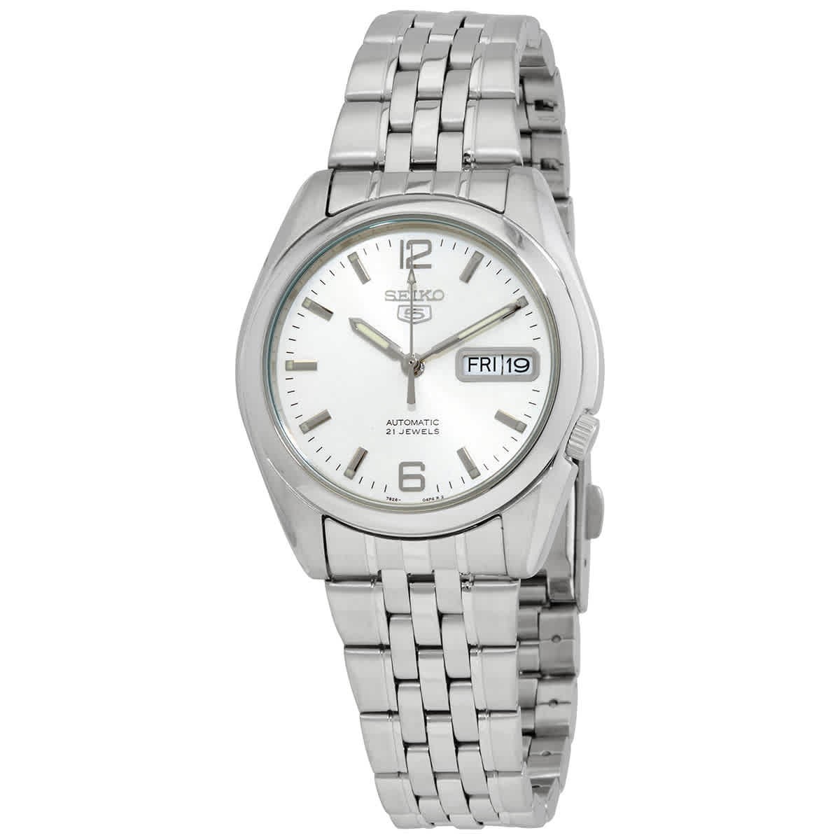 Seiko Series 5 Automatic White Dial Men’s Watch SNK385K1