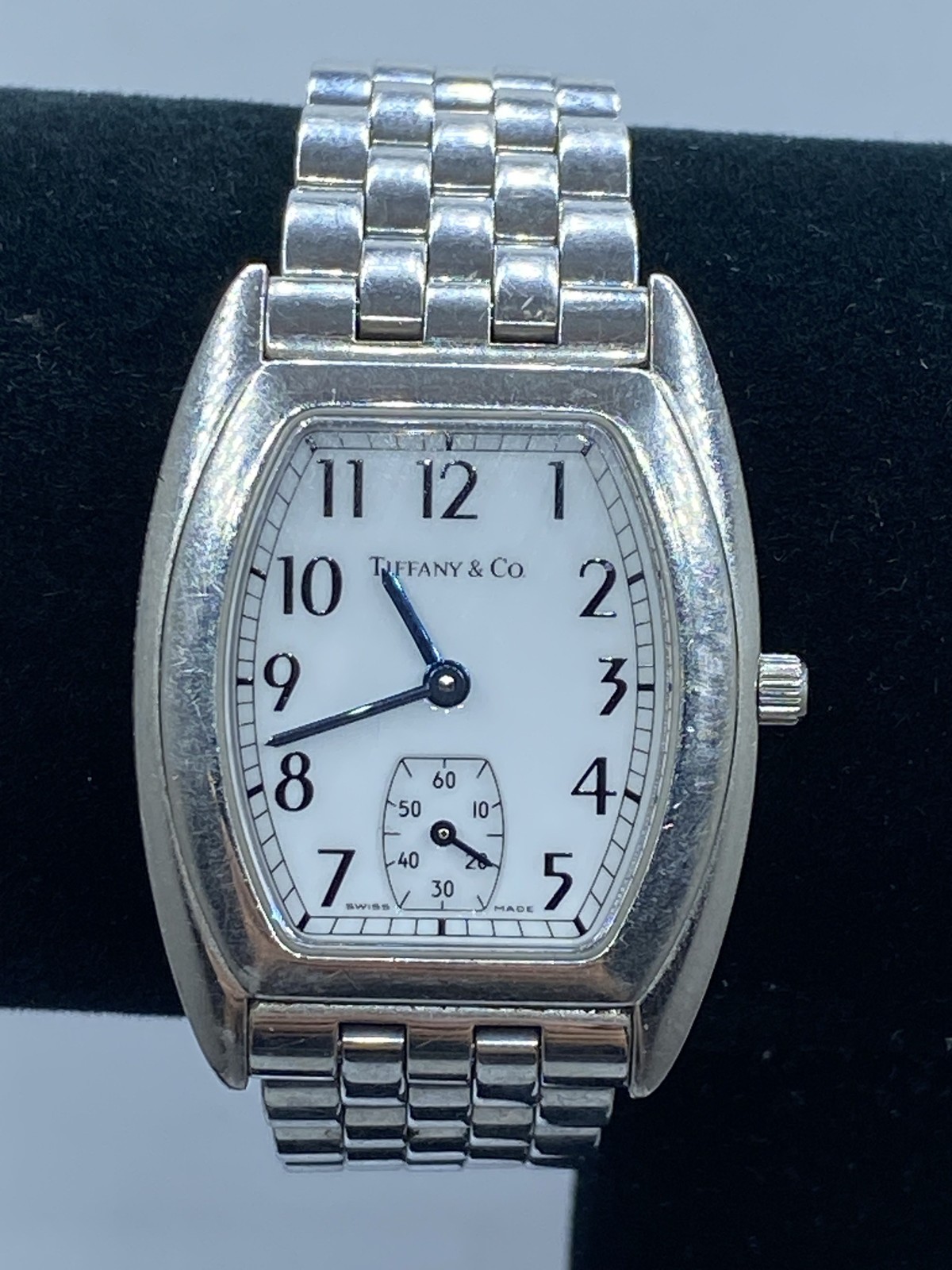 Tiffany & Co. Women’s Quartz Watch Stainless Steel Tonneau Case 26mm Swiss Made
