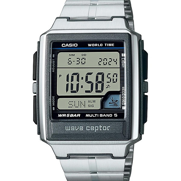 Unused CASIO WAVE CEPTOR WV-59RD-1AJF Black Silver Men’s Watch in Box