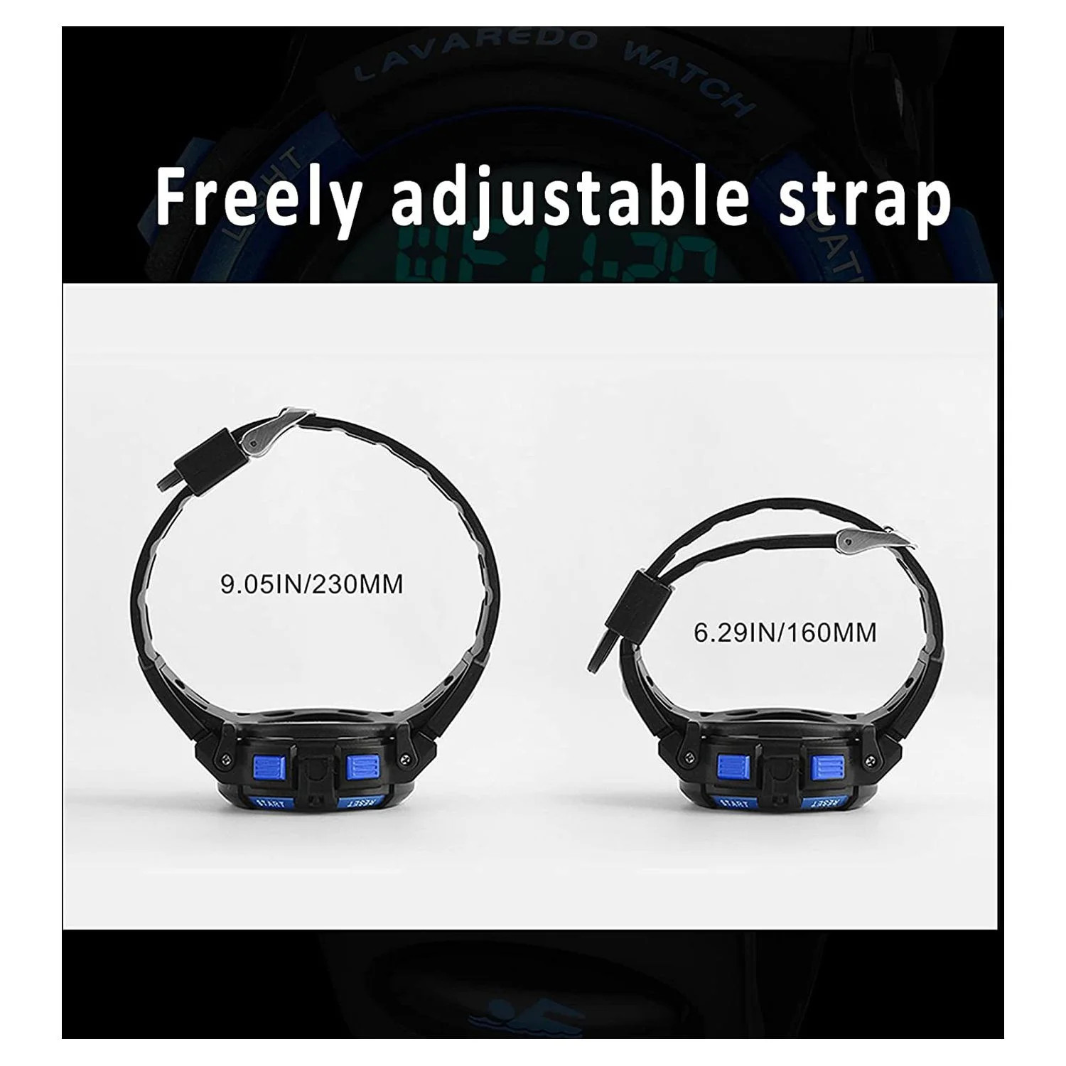 Kids Digital Sports Watch for Age 4-15 Waterproof Watches with Alarm Stopwatch W