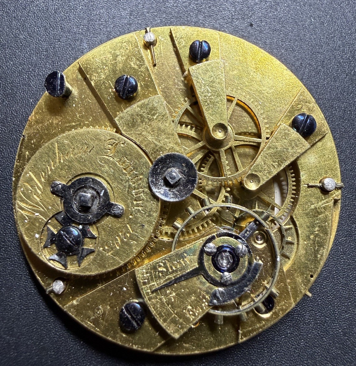 Antique Widenham London Duplex Pocket Watch Movement Spare Repair