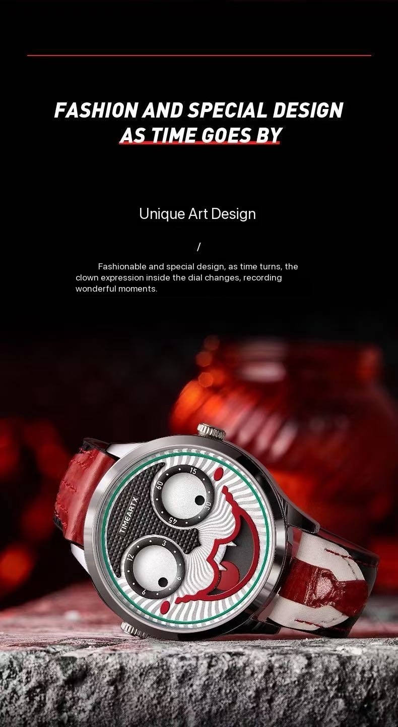 Luxury Automatic Skeleton Dial Watch – Dual Subdial Design – Italian Color Strap