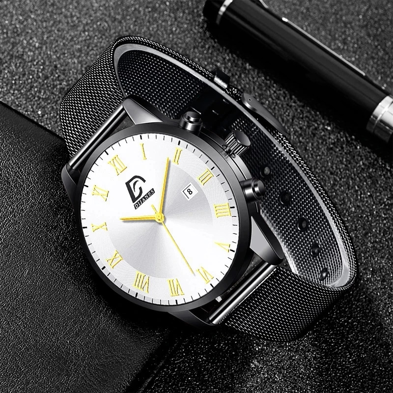 Men’s Luxury Minimalist Quartz Watch – Business Casual Timepiece