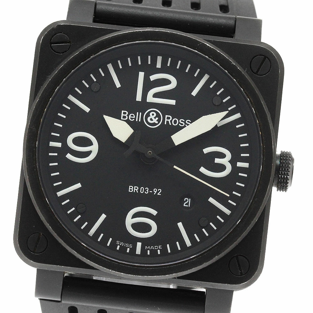 Bell & Ross Aviation Military BR03-92-S Black Automatic SS Date Men’s Watch