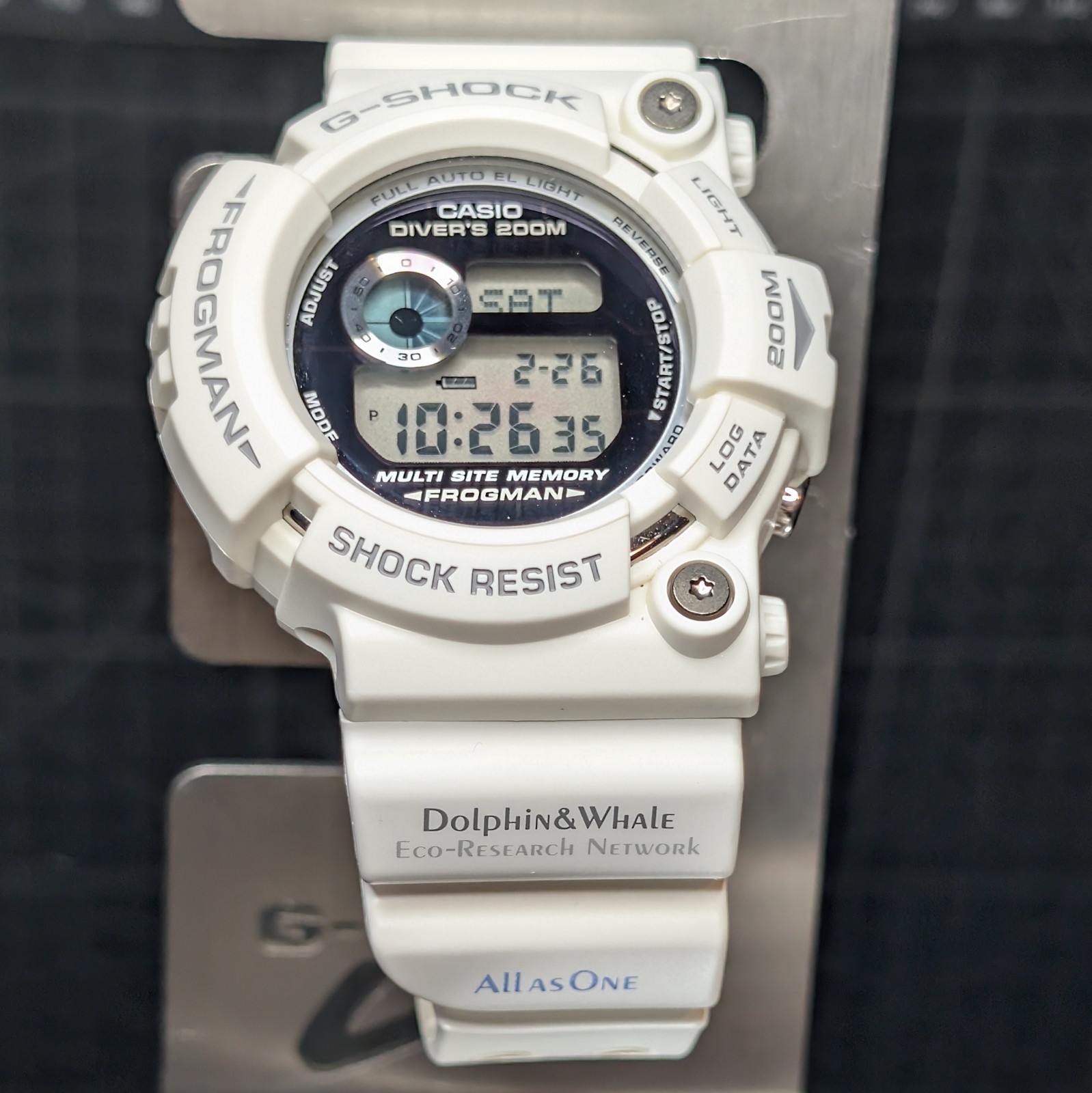 Casio G-Shock ICERC GW-200 Solar Titanium Screwback White Frogman GW-206K-7