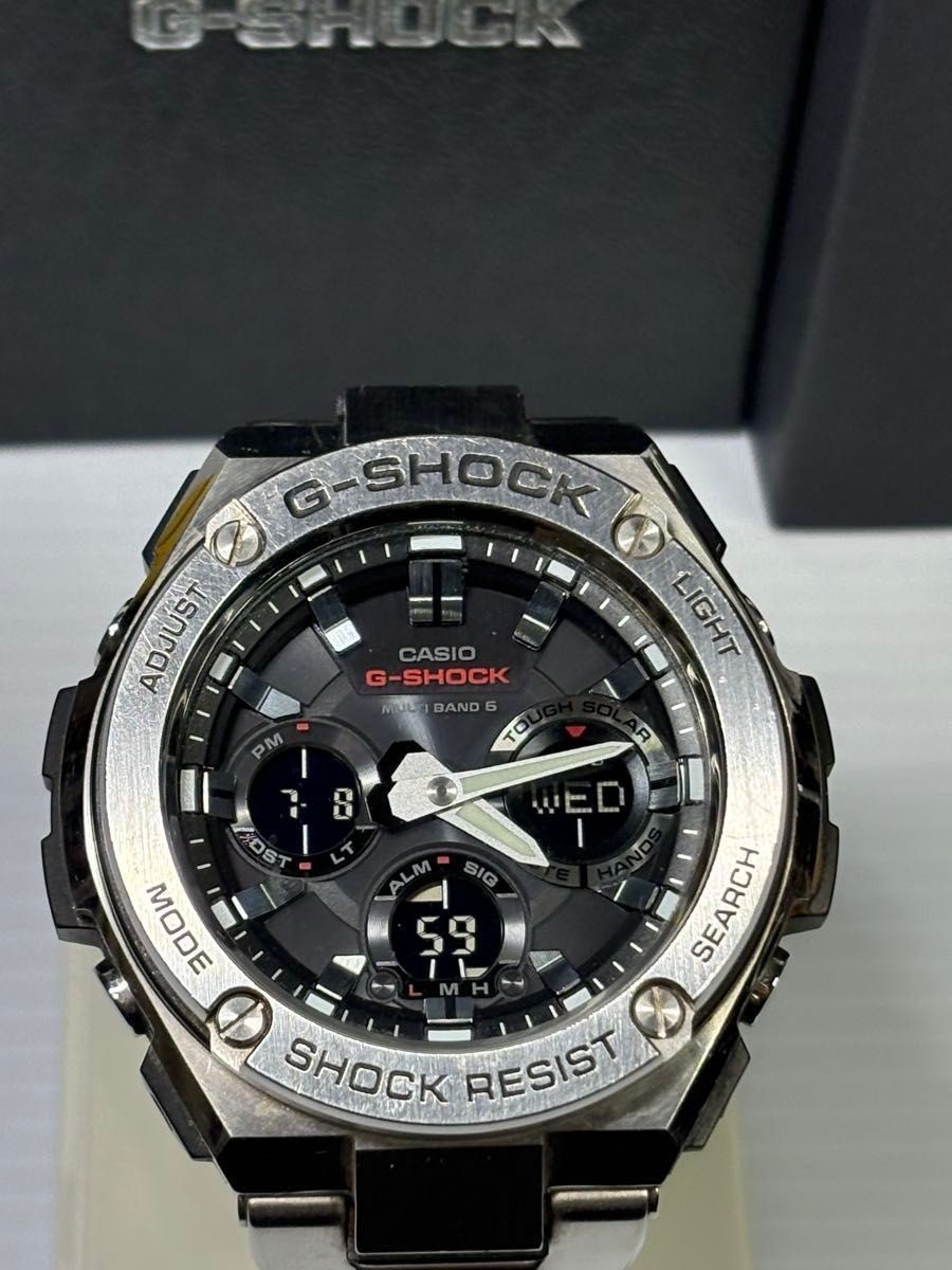 Boxed CASIO G SHOCK G STEEL GST W110D 1AJF Big Size Radio Solar Multi Band 6