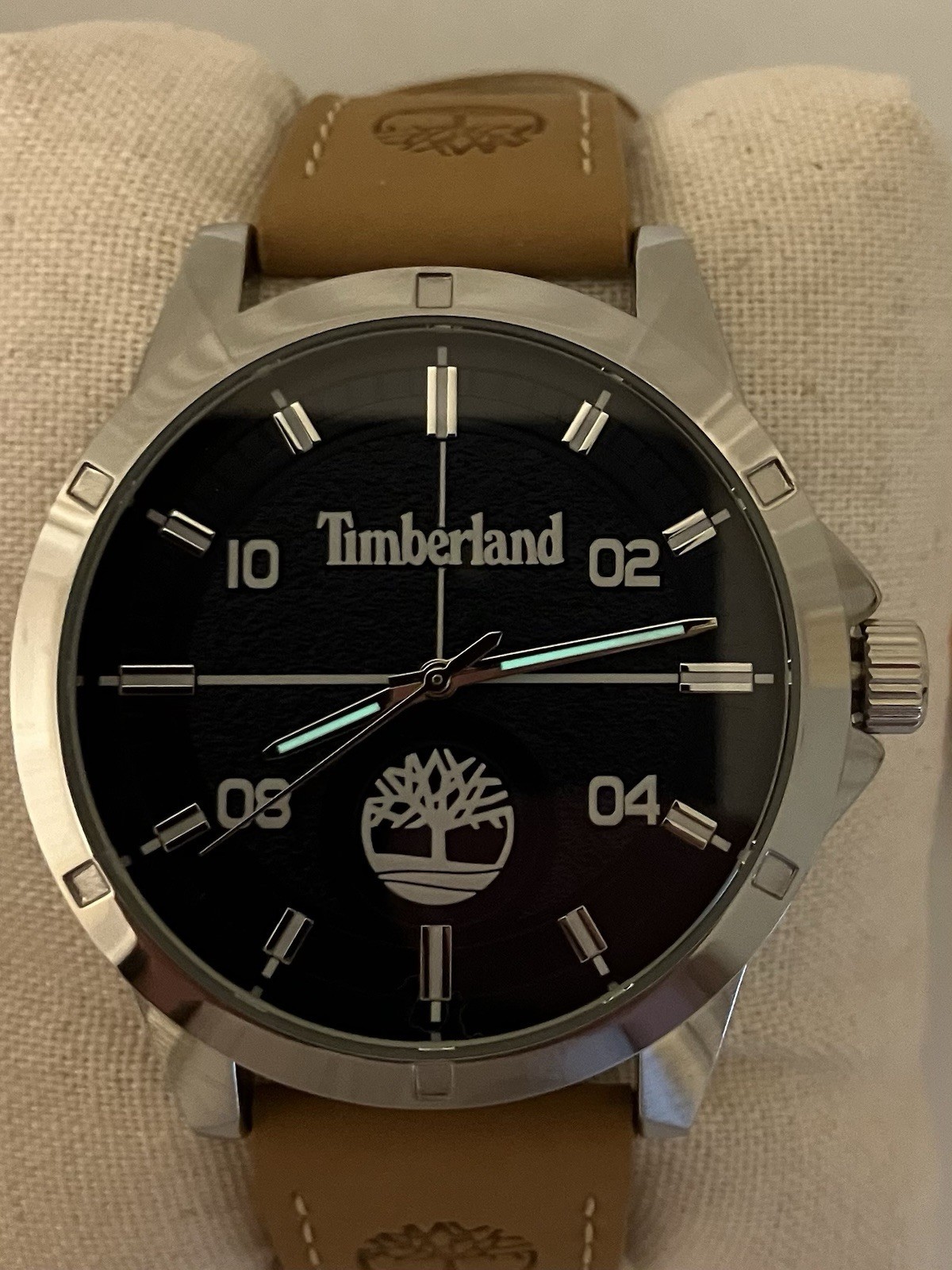 Timberland Men’s Watch With Beige Leather Band, Miyota 2036 Caliber TDWGA9009601