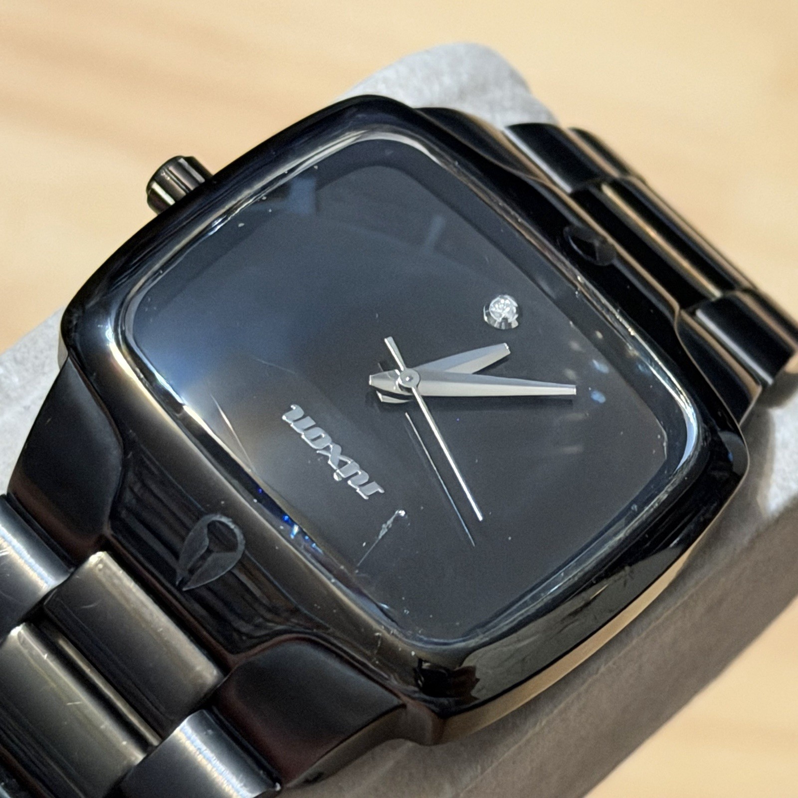 Nixon The Player “Yes It’s Real” ALL BLACK Men’s Analog Surf Watch RUNS READ