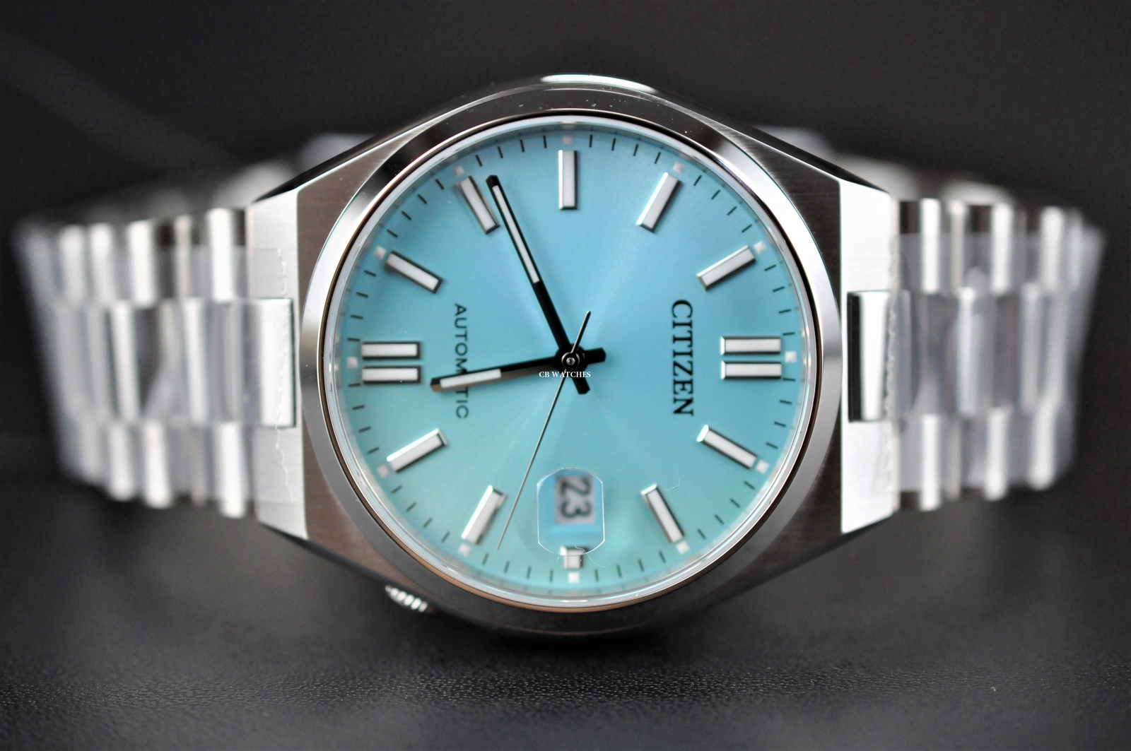 Citizen Automatic ice Blue Sapphire Glass Mens Watch NJ0151-88M