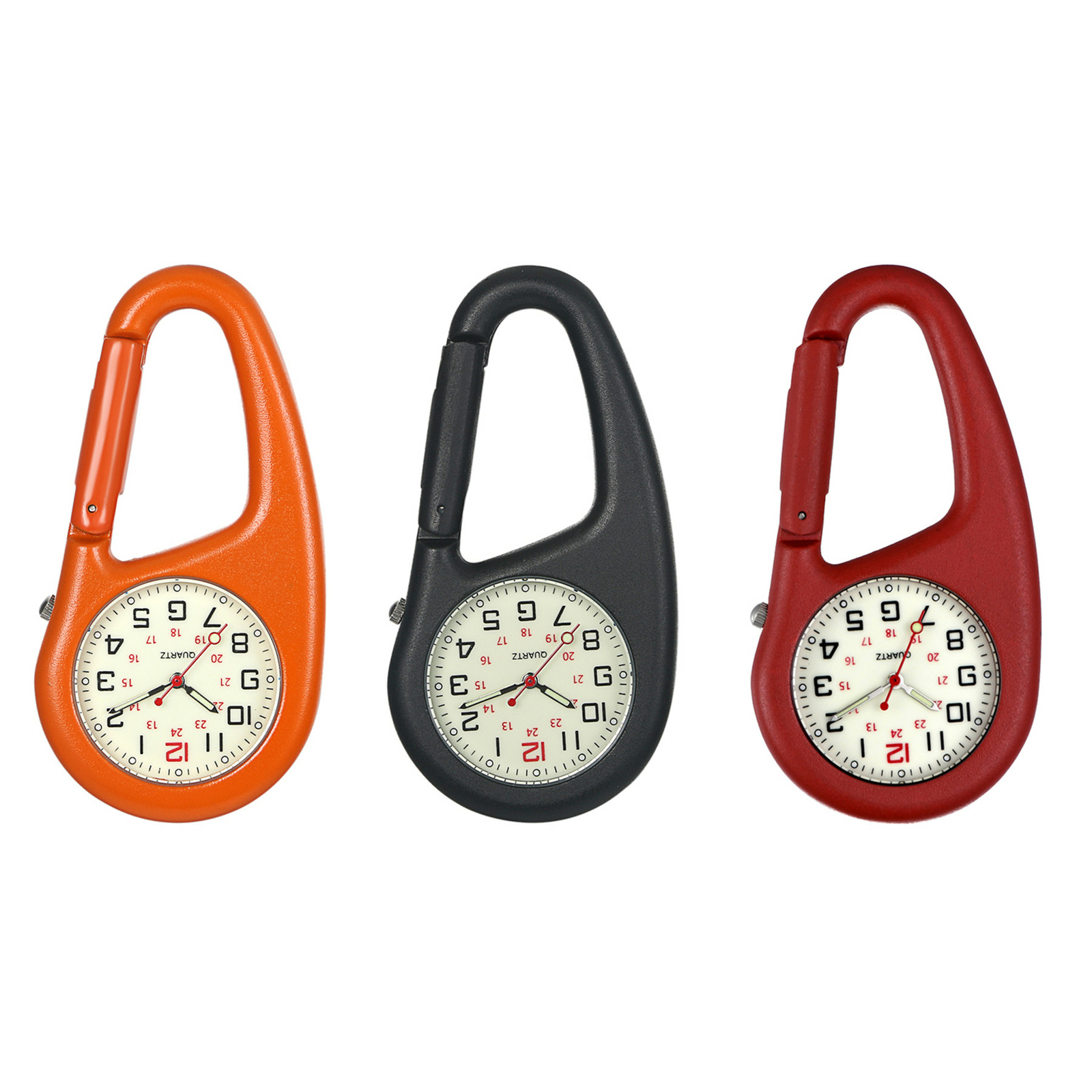 Outdoors Clip-On Carabiner Mountaineering Backpack Buckle Luminous Night Watch