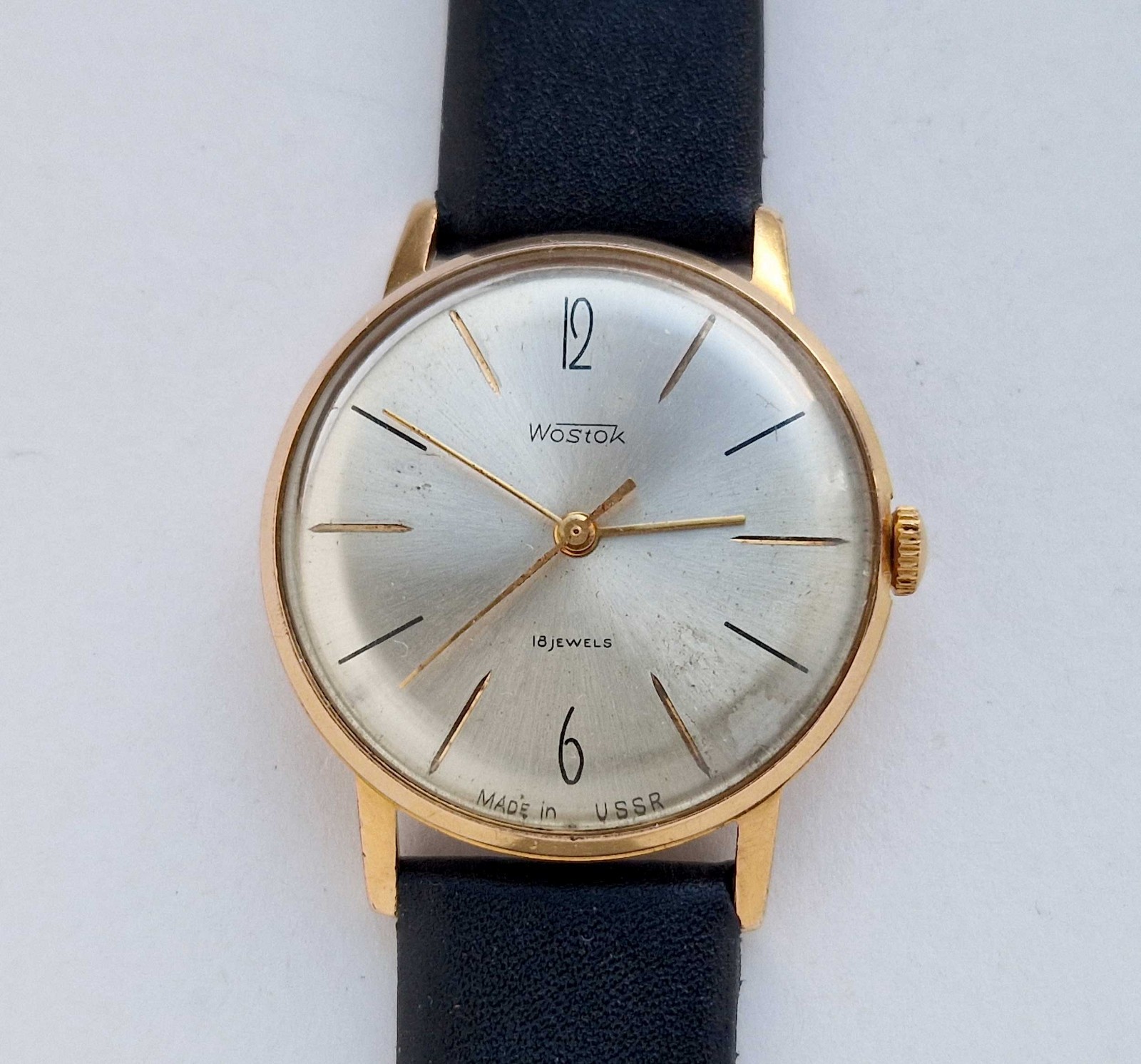RARE Vintage Soviet mechanical watch Vostok MIR 2209. Gold-Plated 18 Jewels USSR