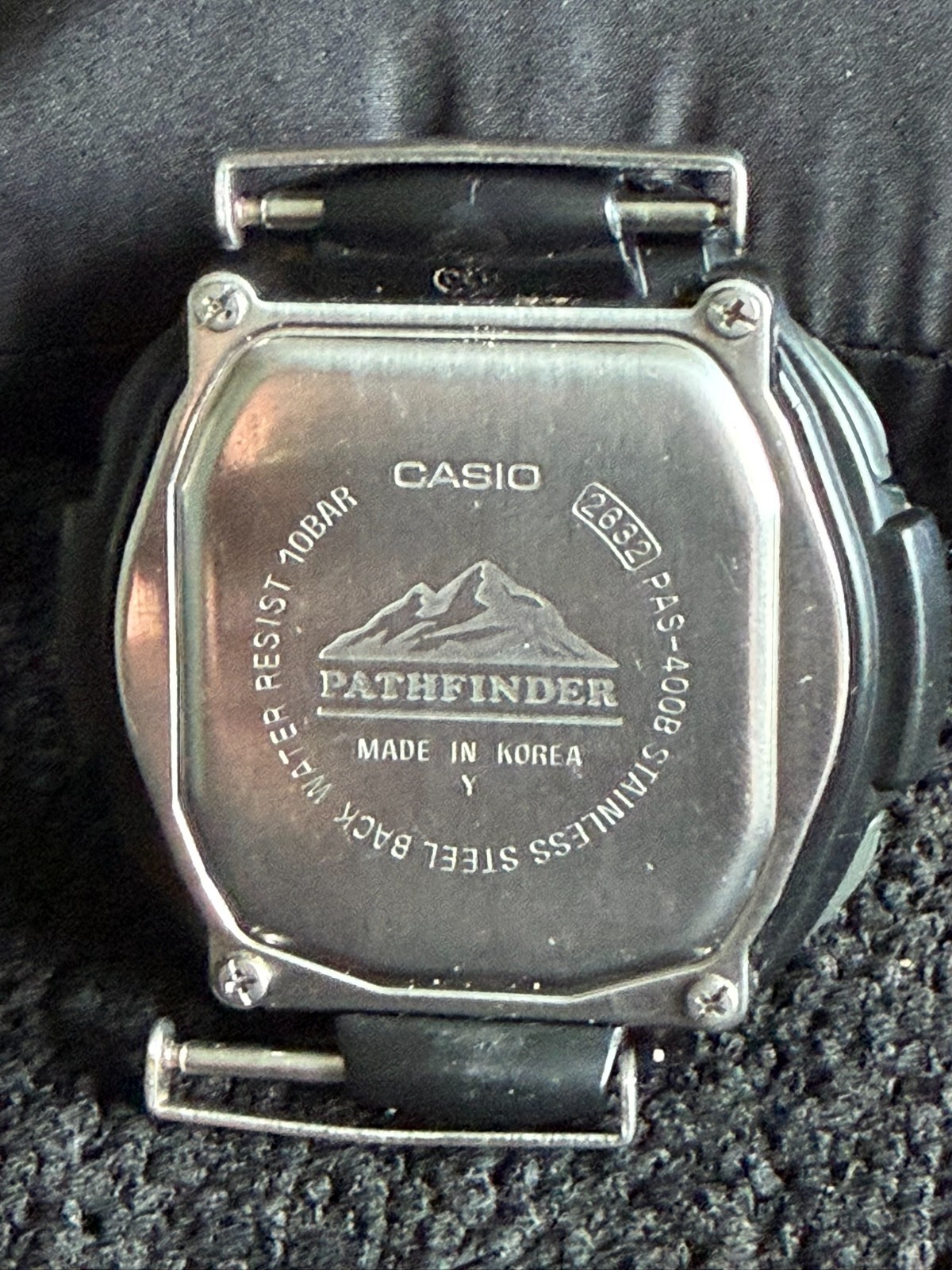 Vintage Casio PAS-400B Pathfinder Fishing Timer Watch Module 2632 New Battery