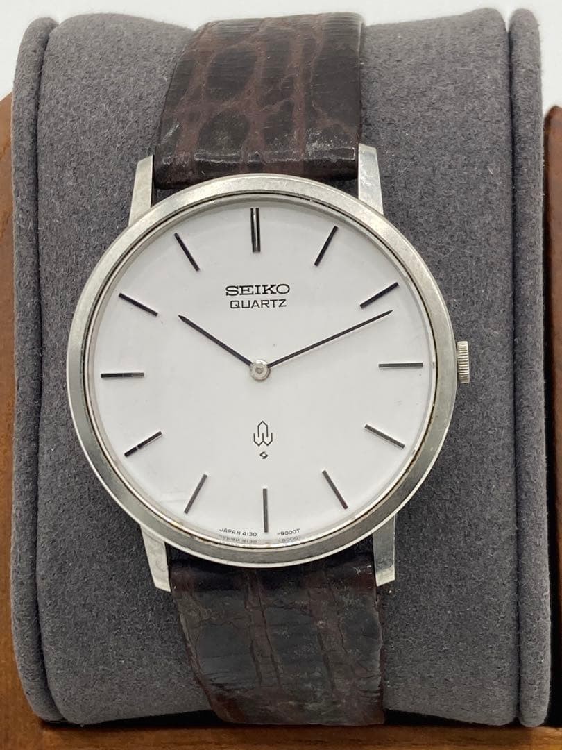 Seiko SBTR009 8T63-00D0 Chronograph Wristwatch Silver Dial 10 Bar Water Resist