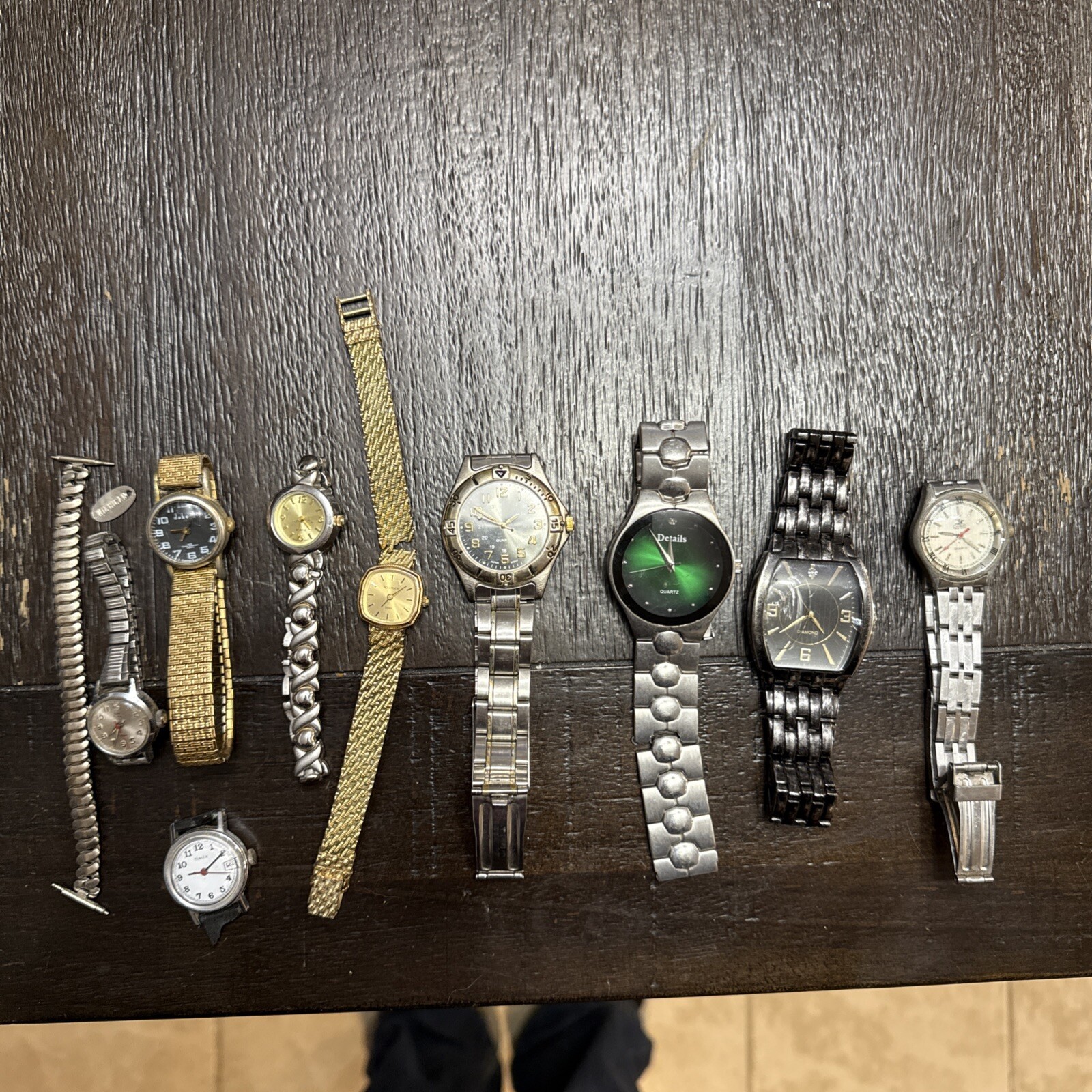 9 Watch Lot Timex Dakota Accutron Details Giovam Allude Faded Glory