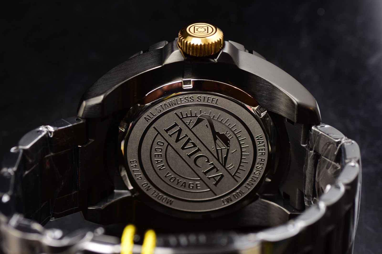 INVICTA CELESTIAL 43mm DARK Blue Dial Quartz Date CLASSIC Brown Leather Watch