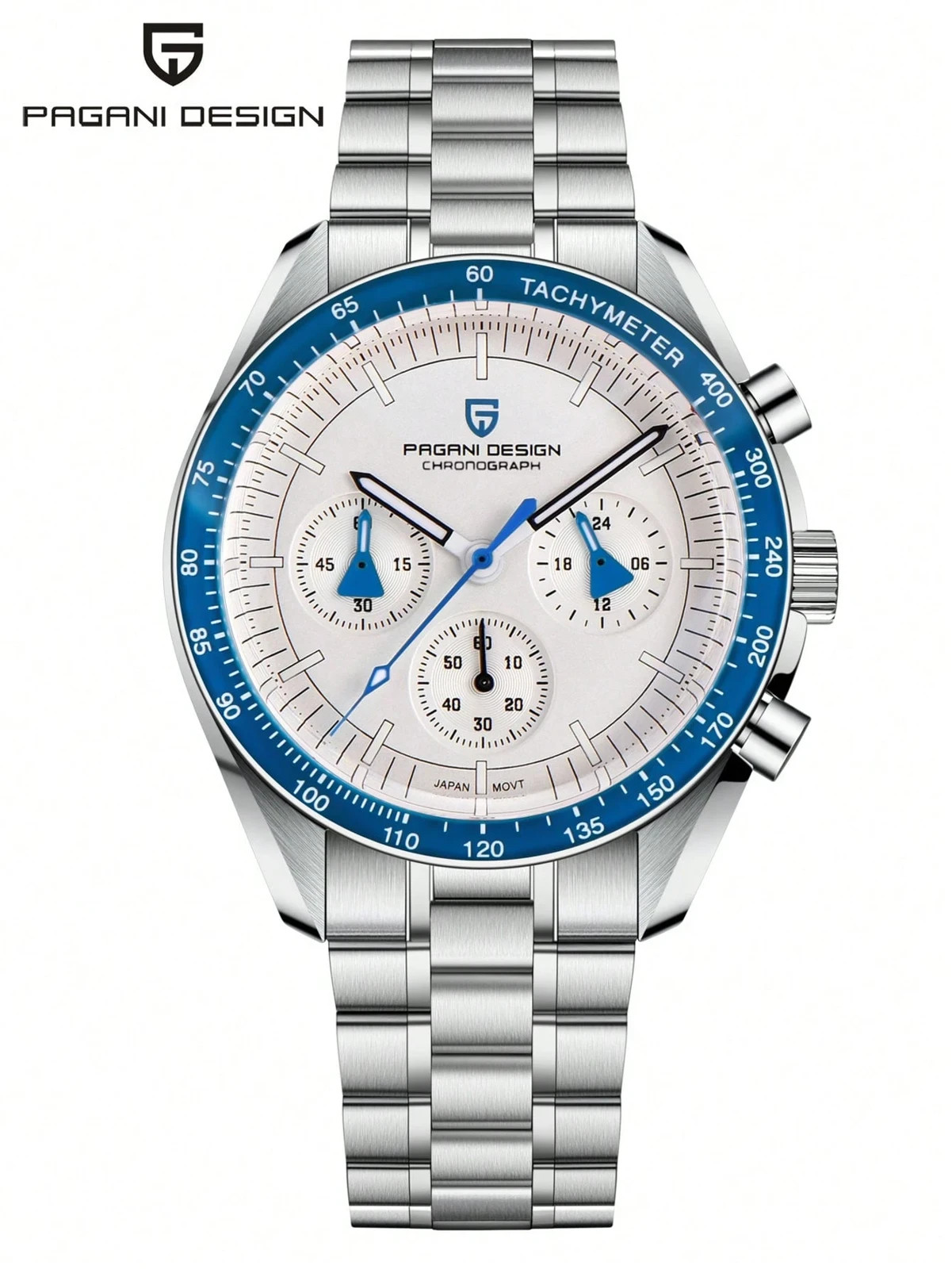 Pagani Design 1701 40mm Moonwatch Luminova AR Sapphire Ceramic Bezel Seiko VK63
