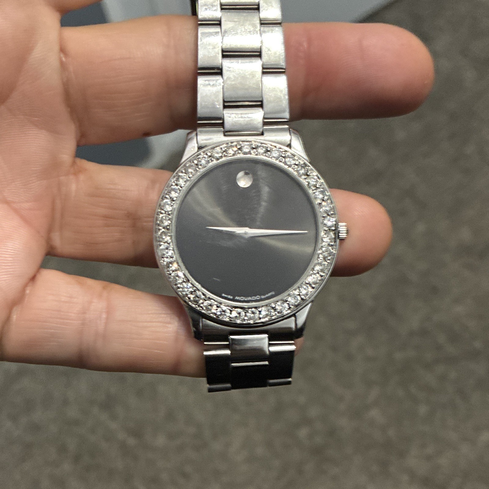 Movado Museum MENS Quartz Analog Black Dial 28mm Stainless Bracelet 3m