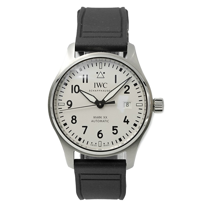 IWC Mark XX IW328207 40mm Silver Dial Stainless Steel B&P on Rubber